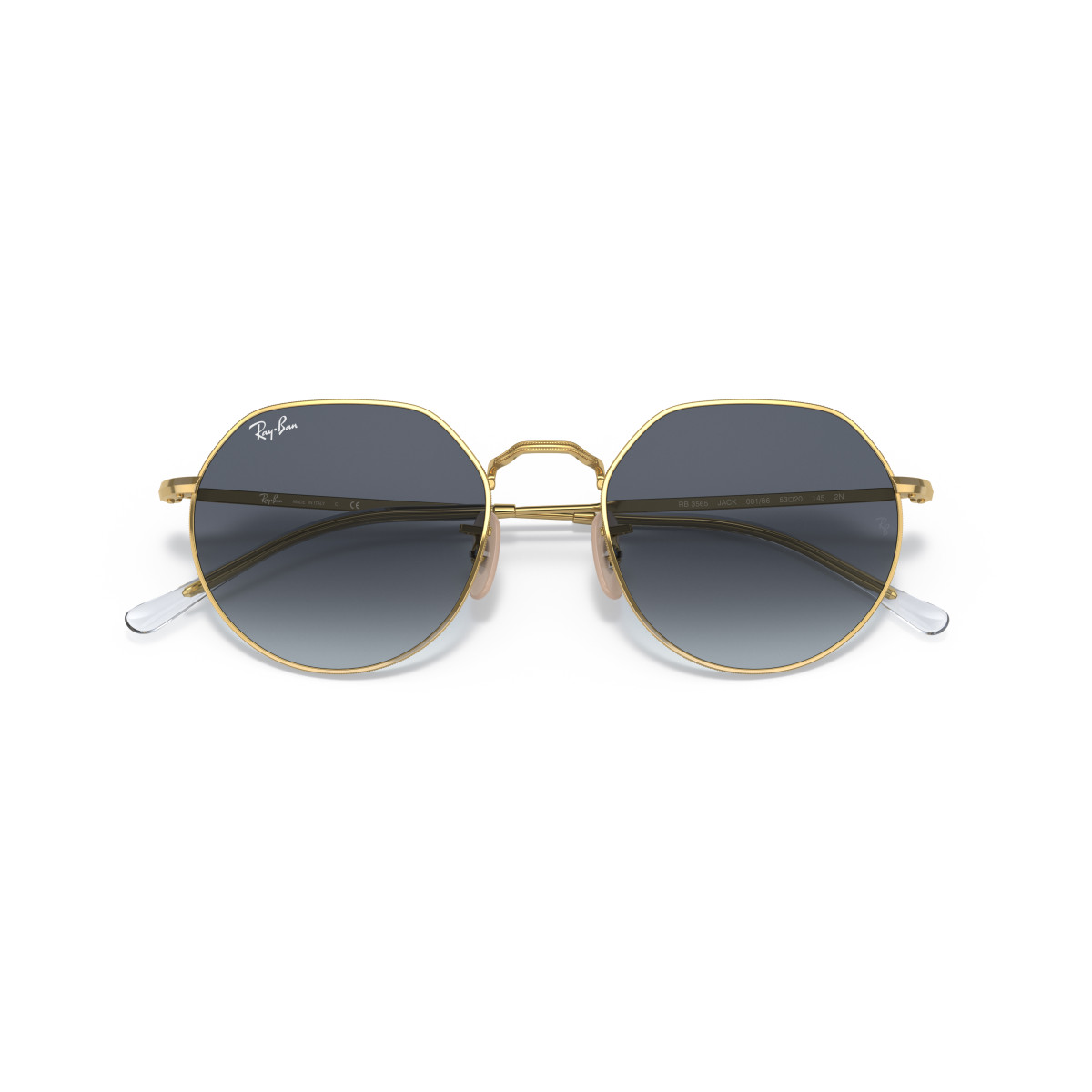 Ray-Ban Jack akiniai | Polished Arista Gold - Blue Grey