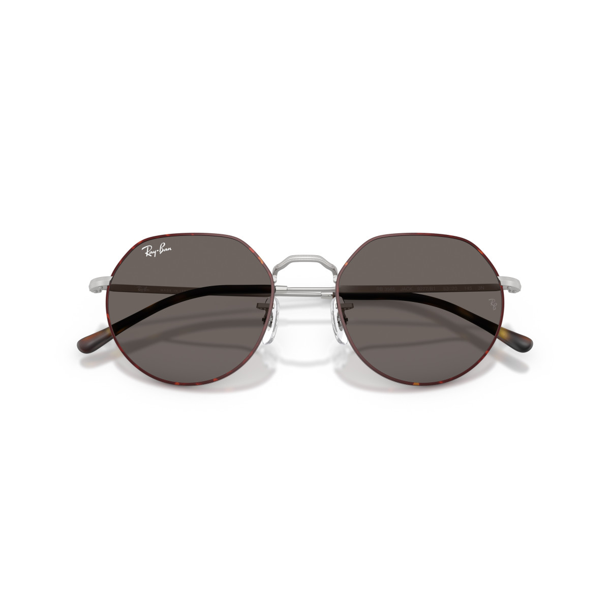 Ray-Ban Jack akiniai | Matt Havana On Matt Silver - Dark Grey