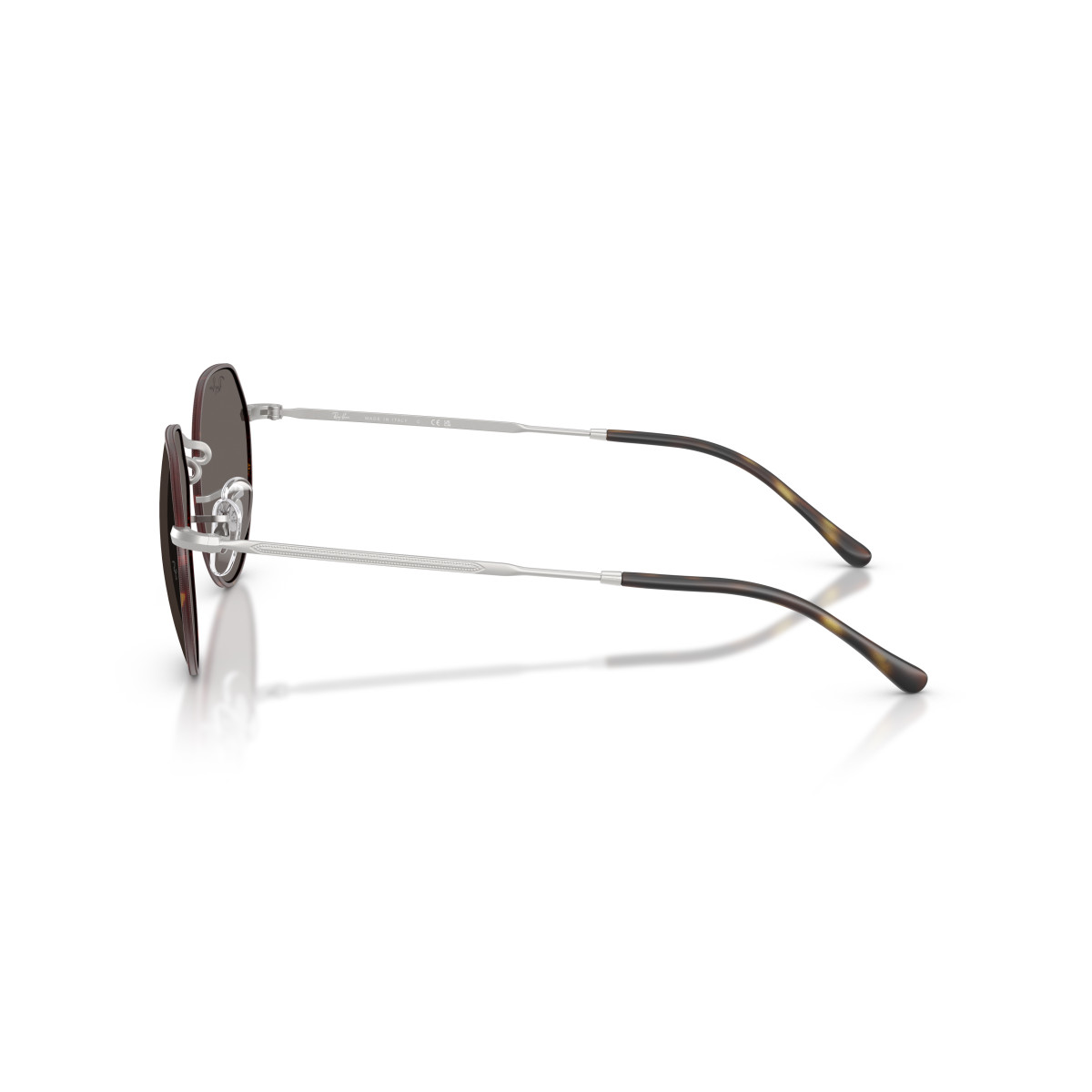 Ray-Ban Jack akiniai | Matt Havana On Matt Silver - Dark Grey