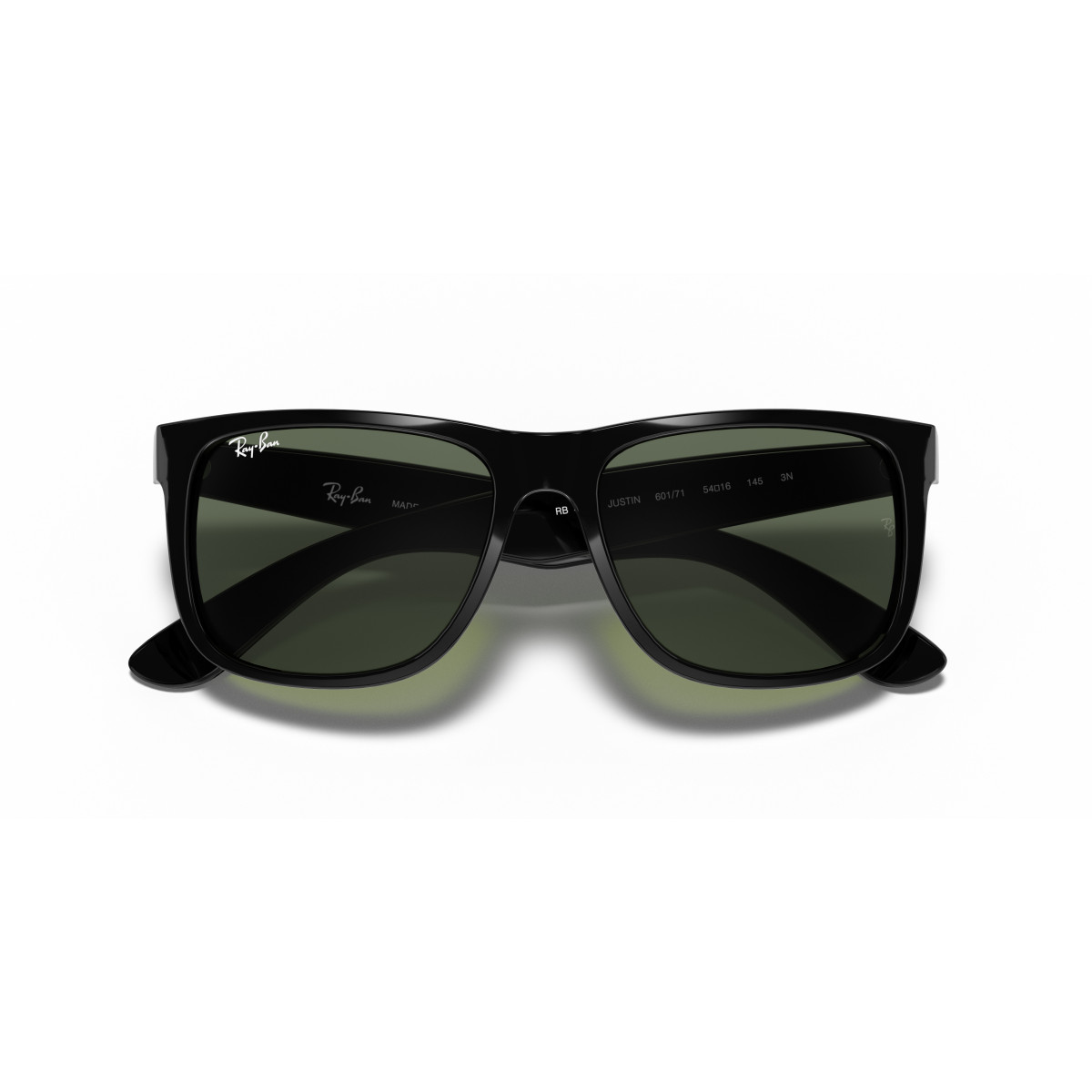 Ray-Ban Justin Classic Sunglasses | Black - Dark Green