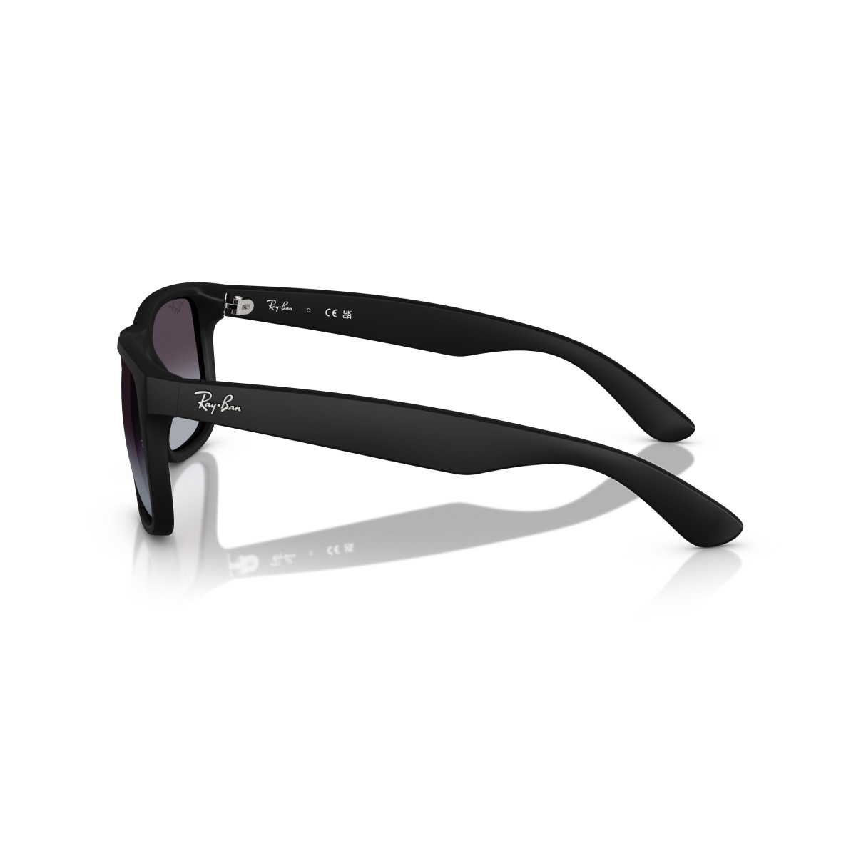 Ray-Ban Justin Classic akiniai | Rubber Black - Dark Grey