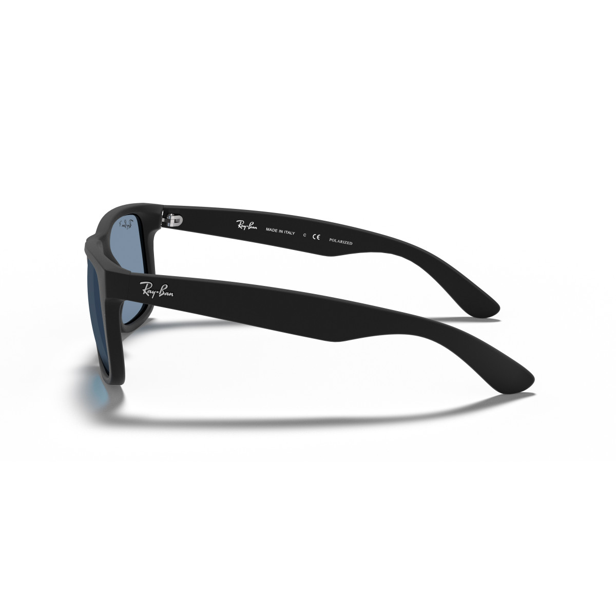 Ray-Ban Justin Classic akiniai | Polarized | Rubber Black - Dark Blue