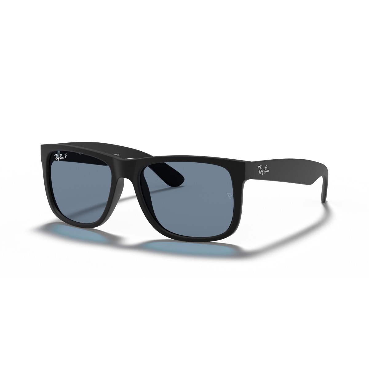 Ray-Ban Justin Classic akiniai | Polarized | Rubber Black - Dark Blue