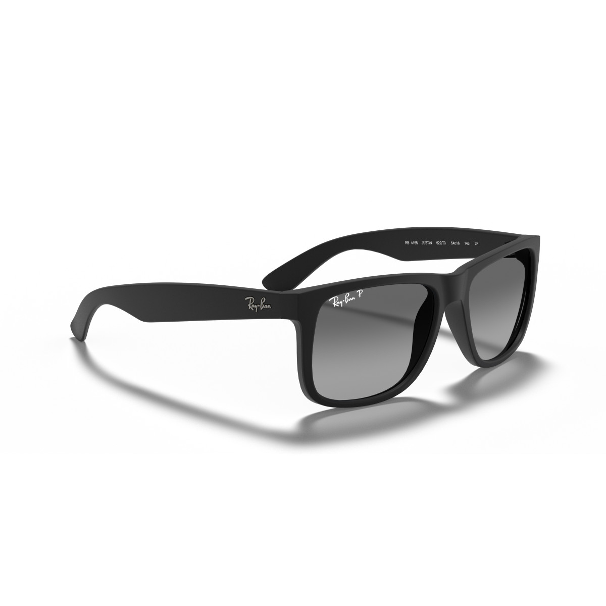 Ray-Ban Justin Classic akiniai | Polarized | Rubber Black - Light Grey