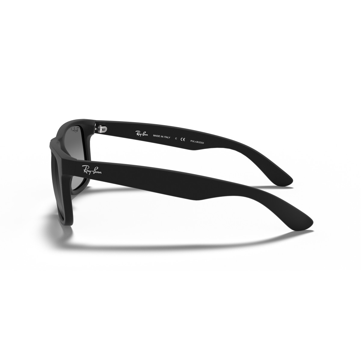 Ray-Ban Justin Classic akiniai | Polarized | Rubber Black - Light Grey