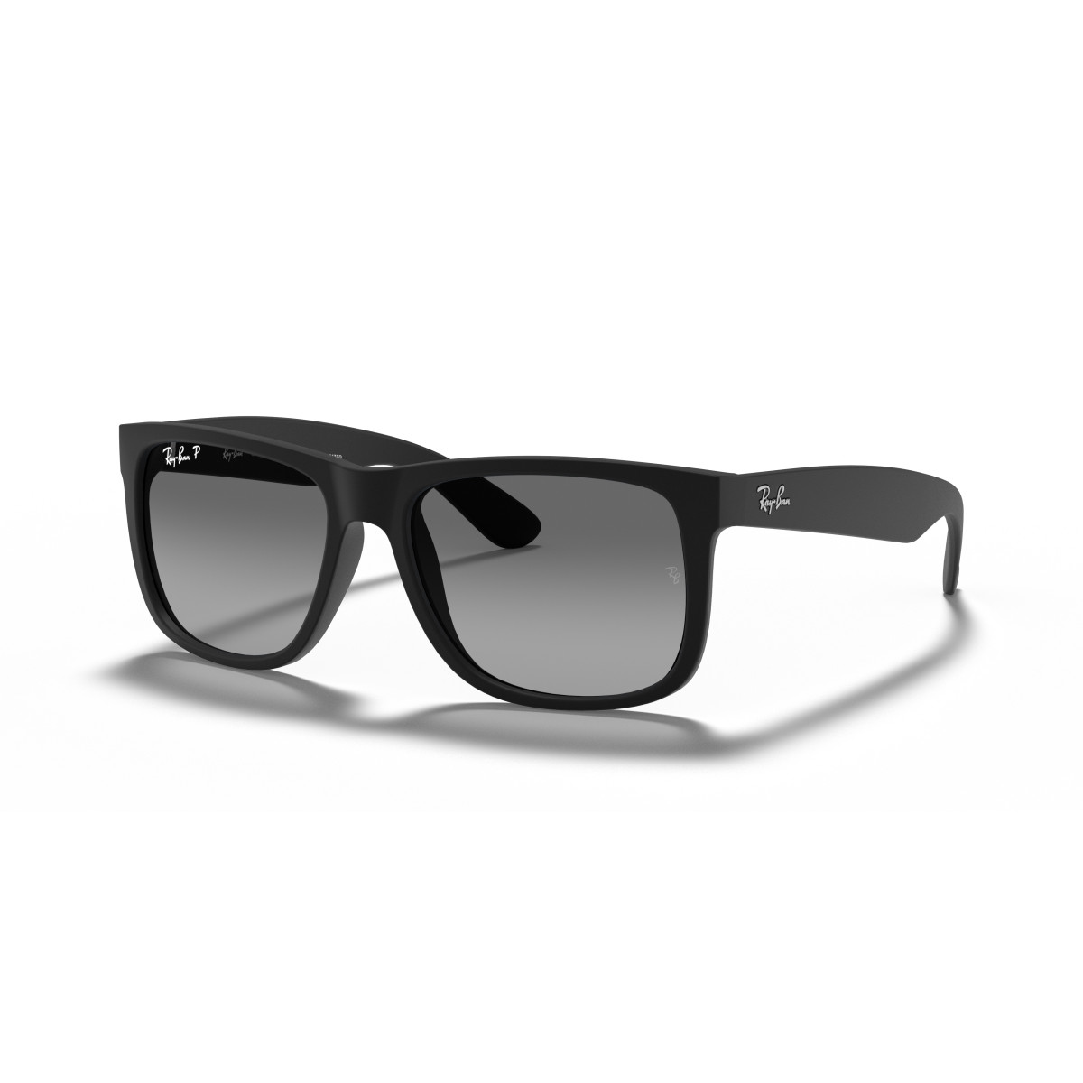 Ray-Ban Justin Classic akiniai | Polarized | Rubber Black - Light Grey