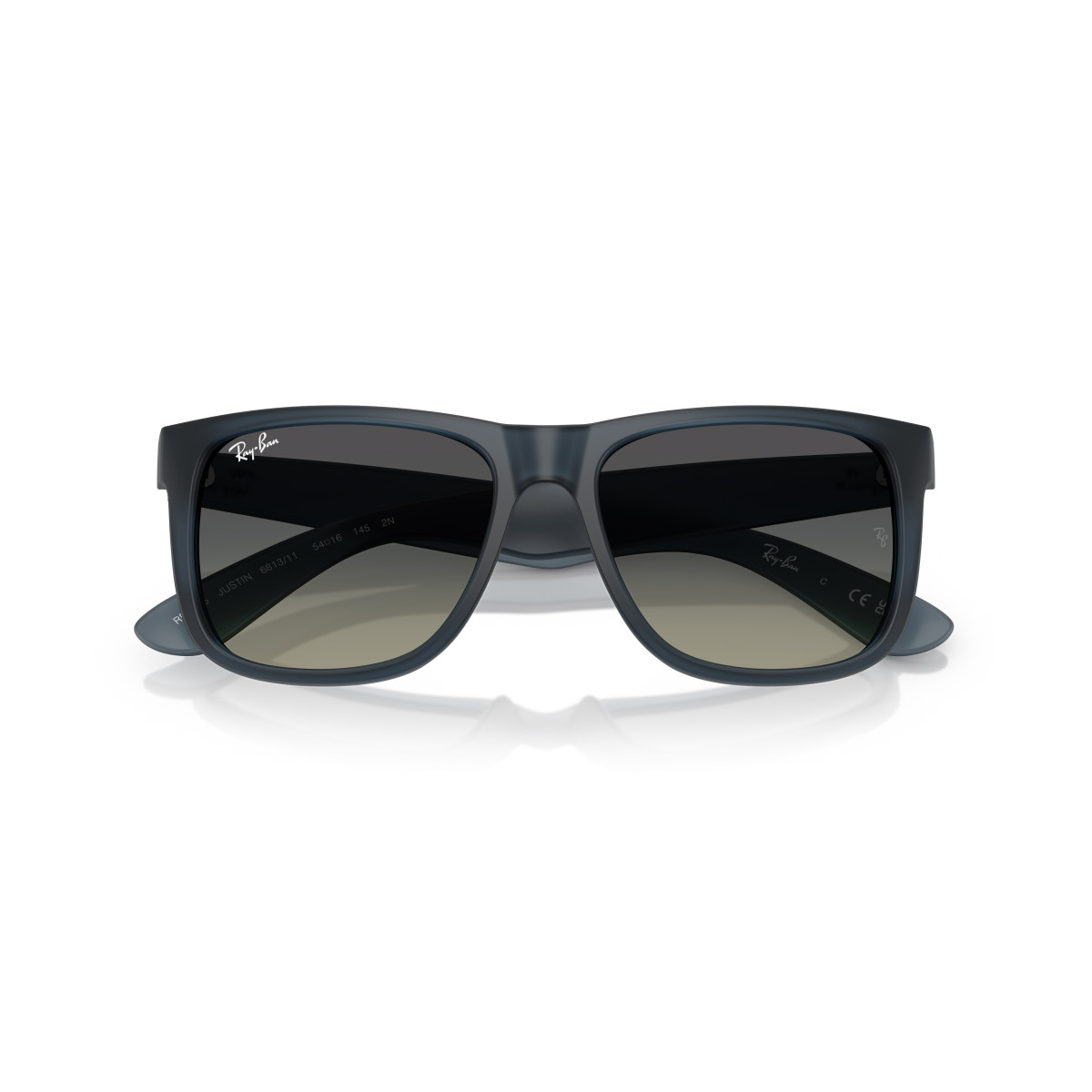 Ray-Ban Justin Classic akiniai | Rubber Blue - Gradient Grey