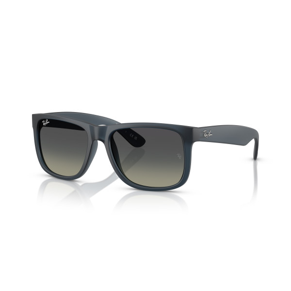 Ray-Ban Justin Classic akiniai | Rubber Blue - Gradient Grey