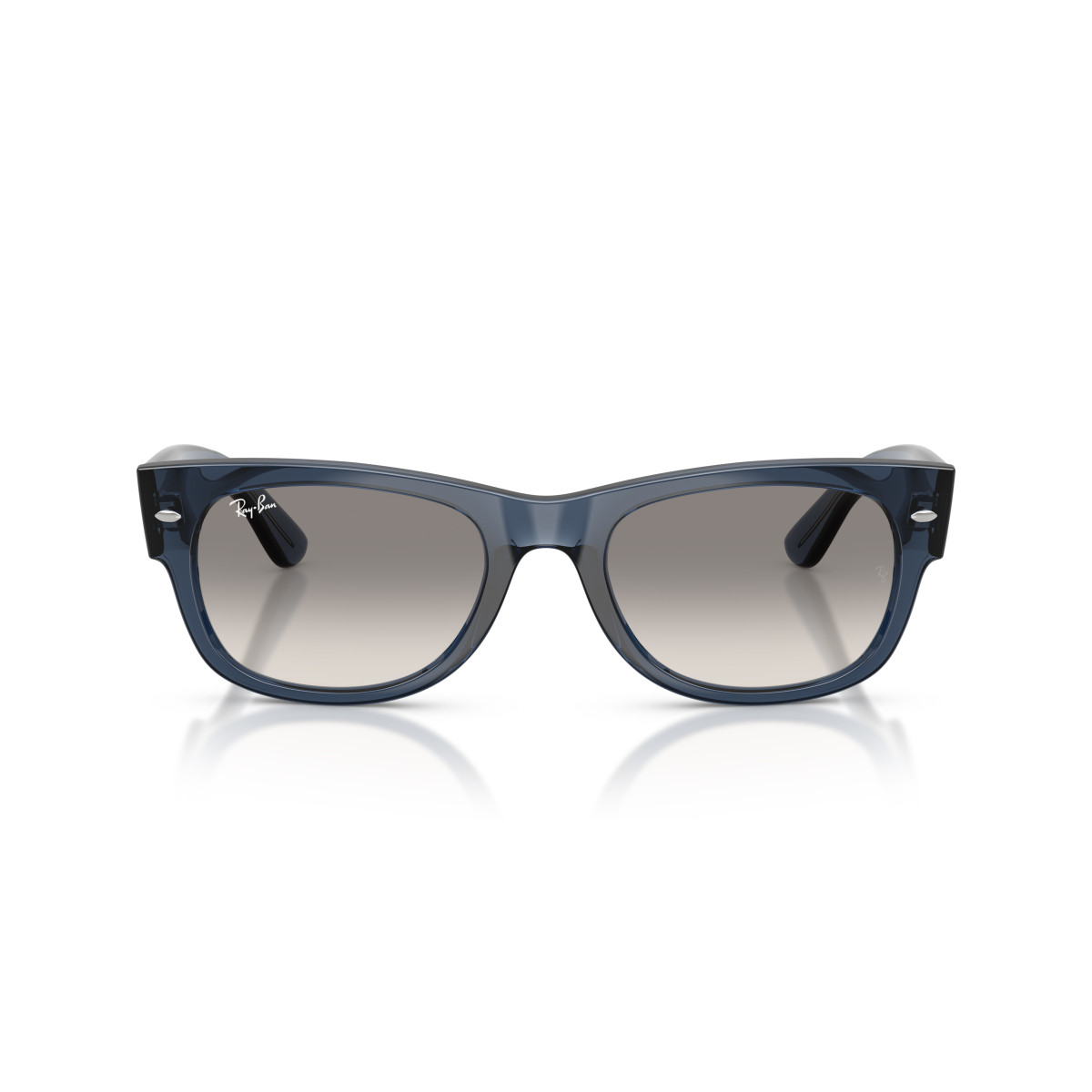 Ray-Ban Mega Wayfarer II akiniai | Transparent Dark Blue - Clear Gradient Grey