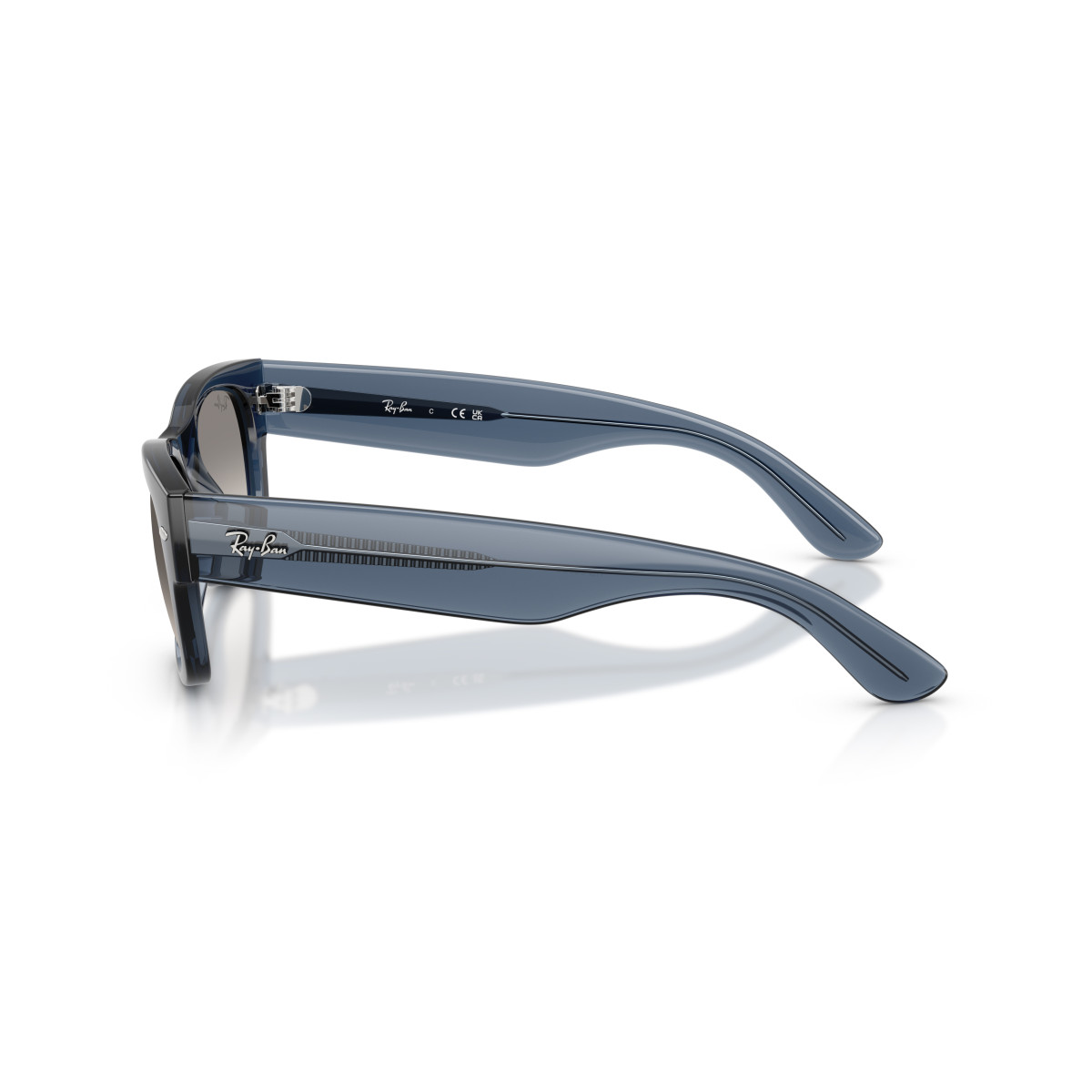 Ray-Ban Mega Wayfarer II akiniai | Transparent Dark Blue - Clear Gradient Grey