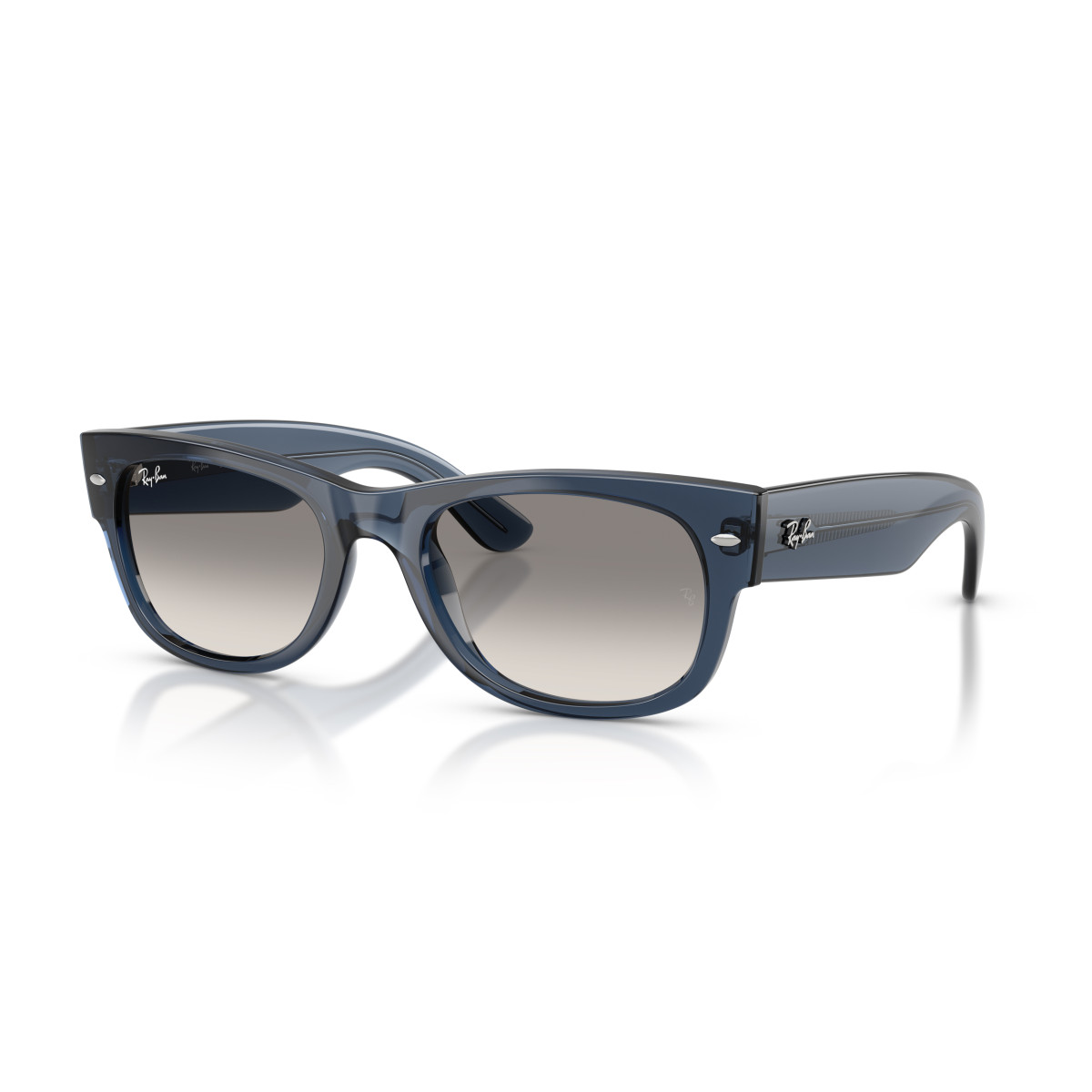Ray-Ban Mega Wayfarer II akiniai | Transparent Dark Blue - Clear Gradient Grey