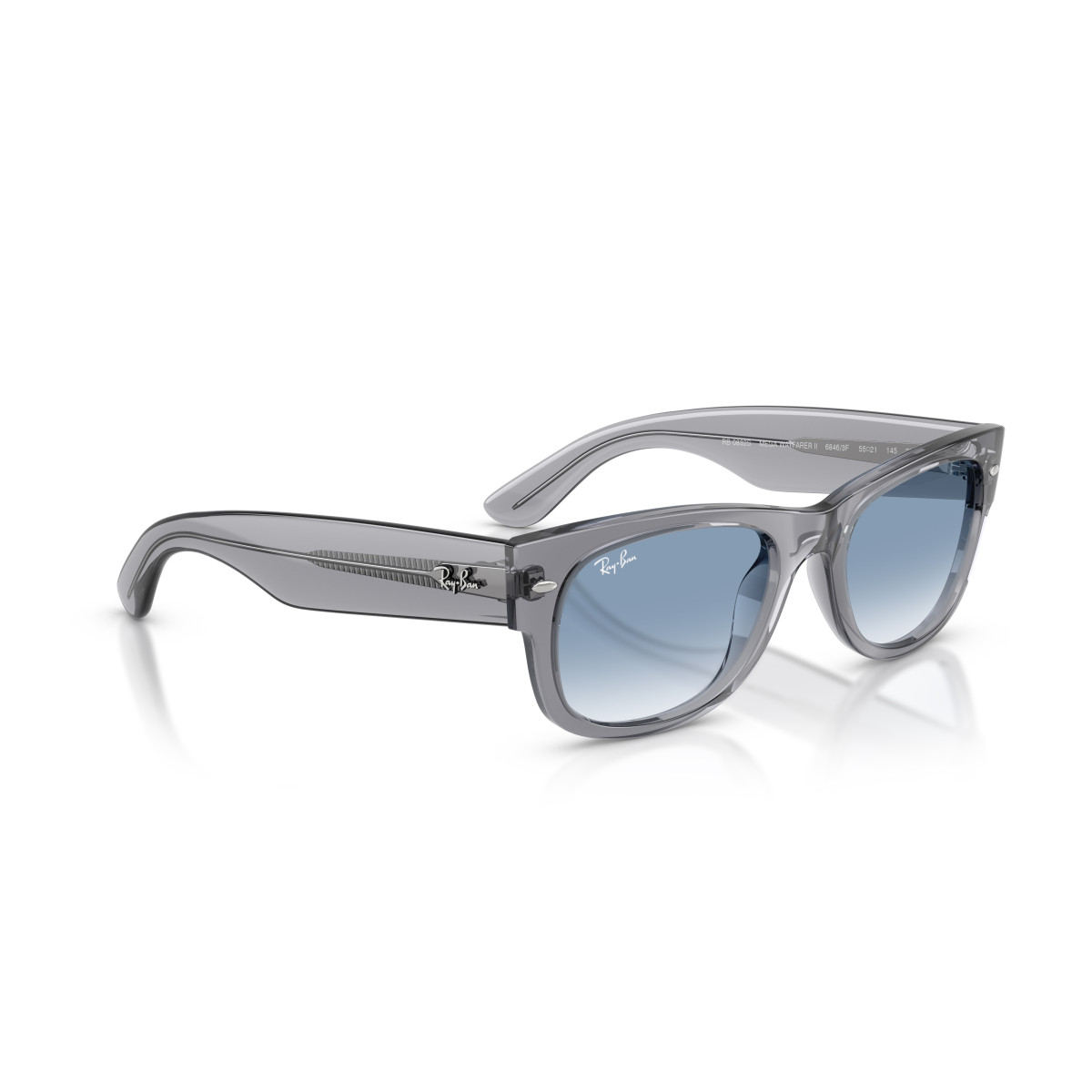 Ray-Ban Mega Wayfarer II akiniai | Grey - Clear Gradient Blue