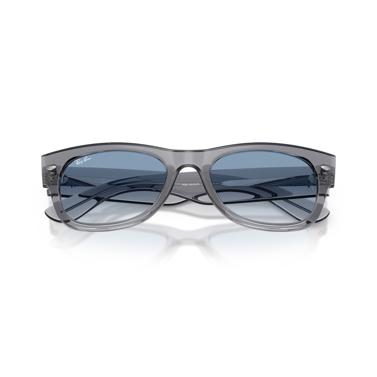 Ray-Ban Mega Wayfarer II akiniai | Grey - Clear Gradient Blue