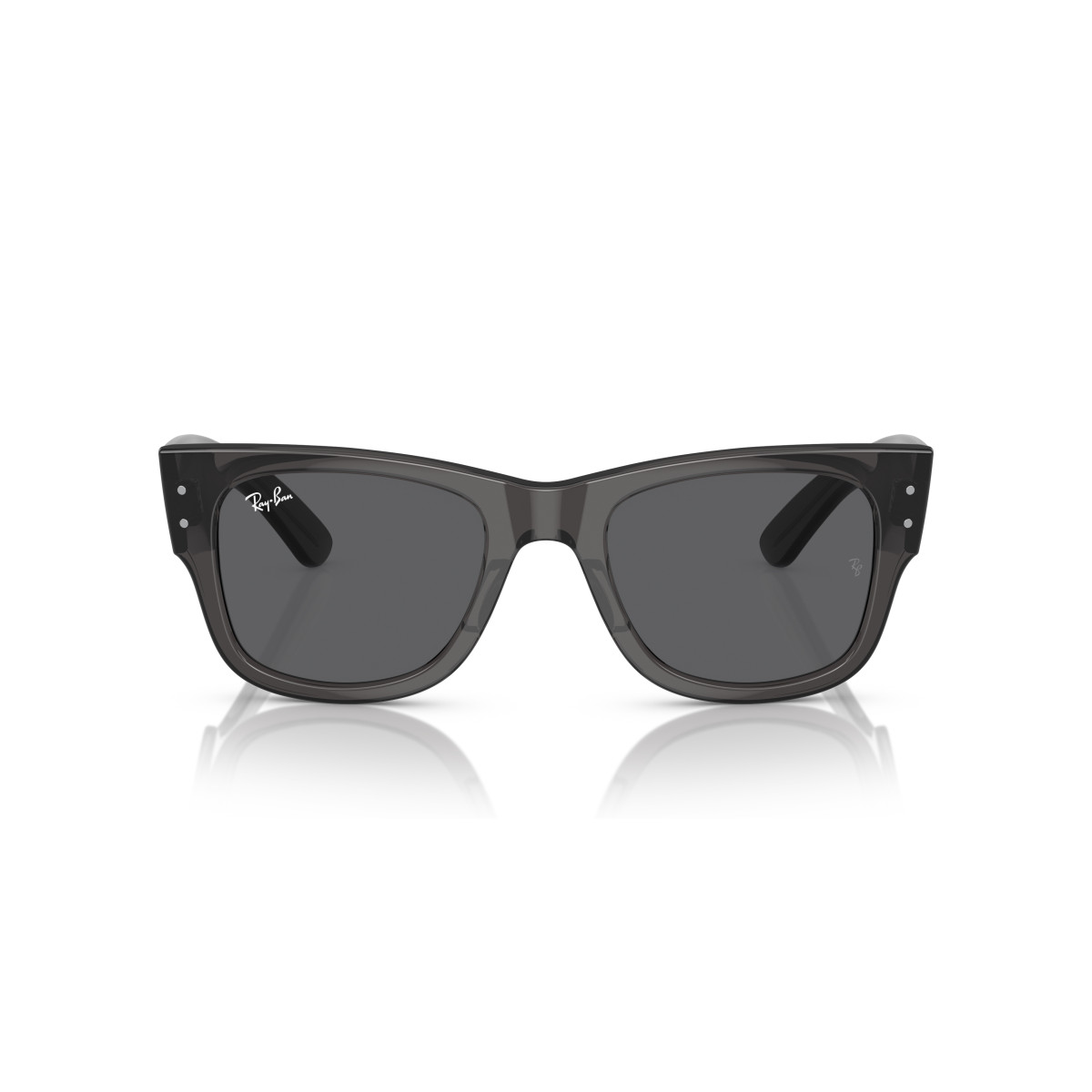 Ray-Ban Mega Wayfarer Sunglasses | Transparent Black - Dark Grey