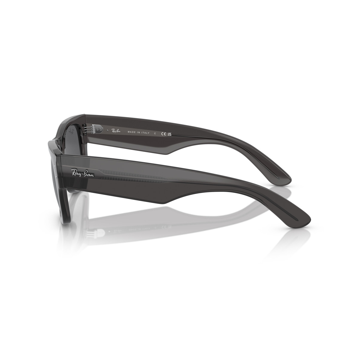Ray-Ban Mega Wayfarer Sunglasses | Transparent Black - Dark Grey