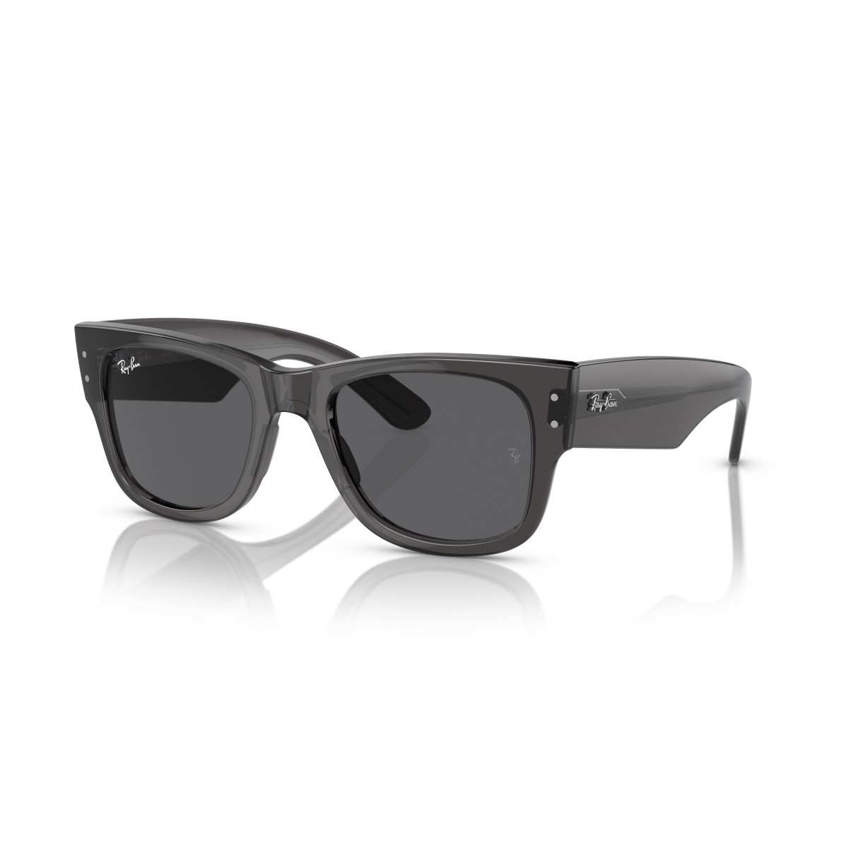 Ray-Ban Mega Wayfarer Sunglasses | Transparent Black - Dark Grey