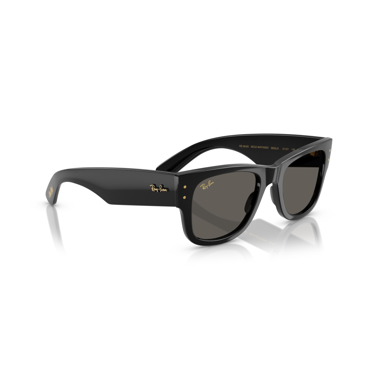 Ray-Ban Mega Wayfarer akiniai | A$AP ROCKY Collection: Black Out | Black - Ultra Blue