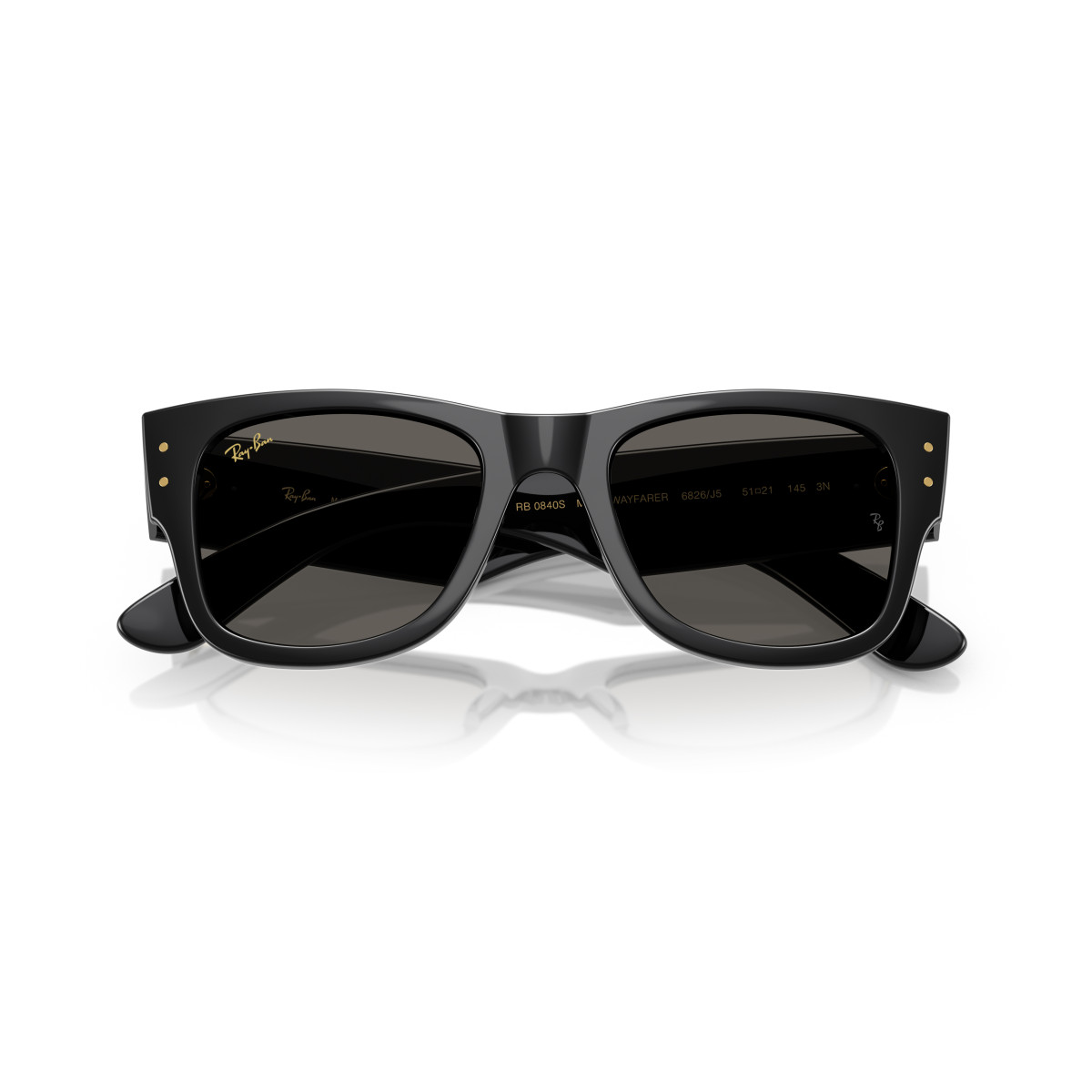 Ray-Ban Mega Wayfarer akiniai | A$AP ROCKY Collection: Black Out | Black - Ultra Blue
