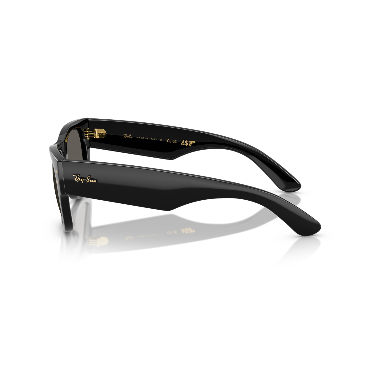 Ray-Ban Mega Wayfarer akiniai | A$AP ROCKY Collection: Black Out | Black - Ultra Blue
