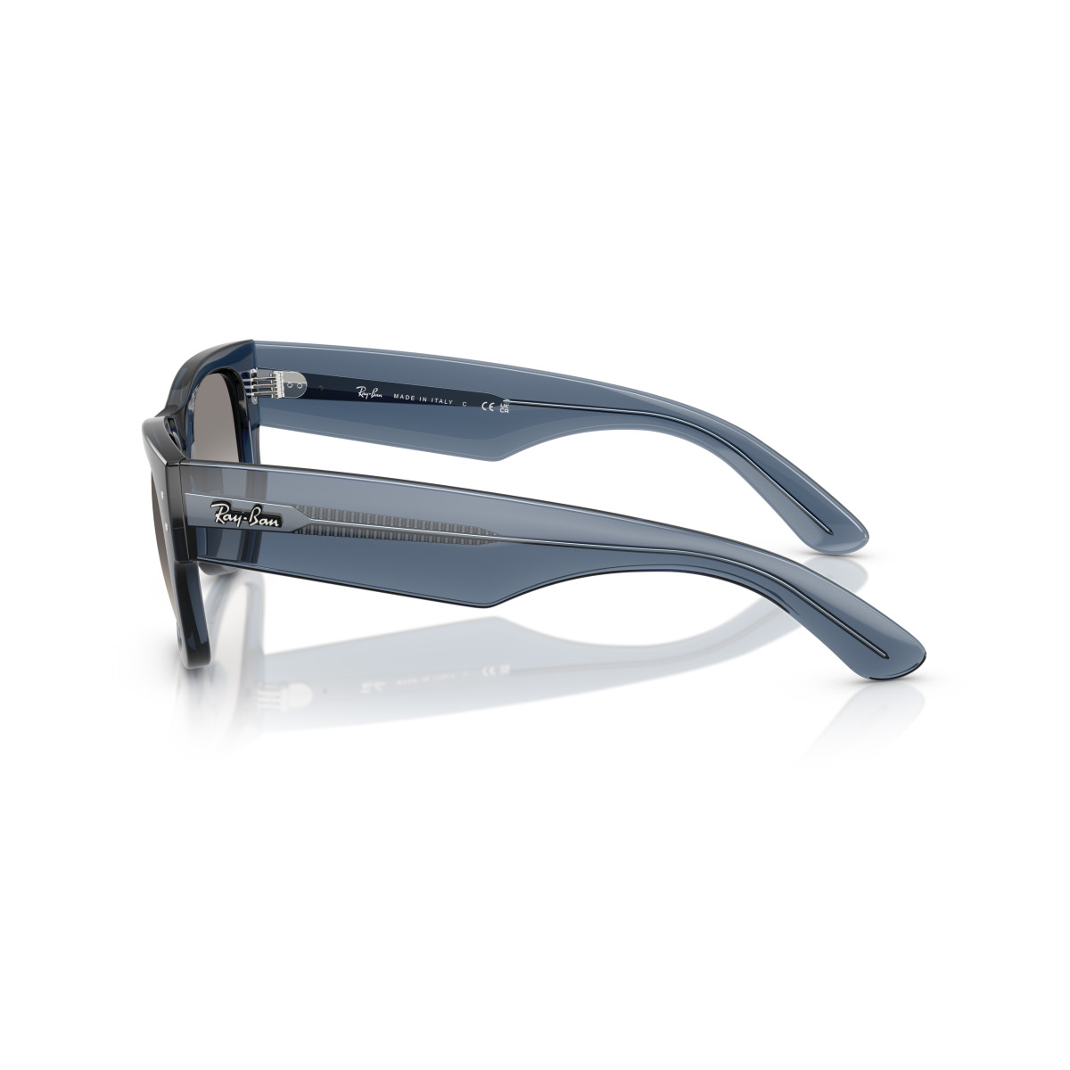 Ray-Ban Mega Wayfarer akiniai | Transparent Dark Grey - Clear Gradient Grey
