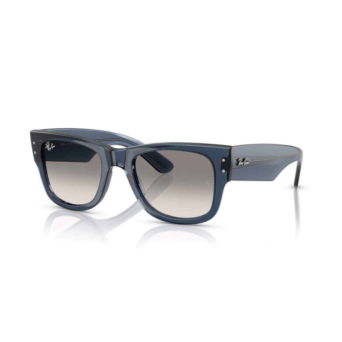 Ray-Ban Mega Wayfarer akiniai | Transparent Dark Grey - Clear Gradient Grey