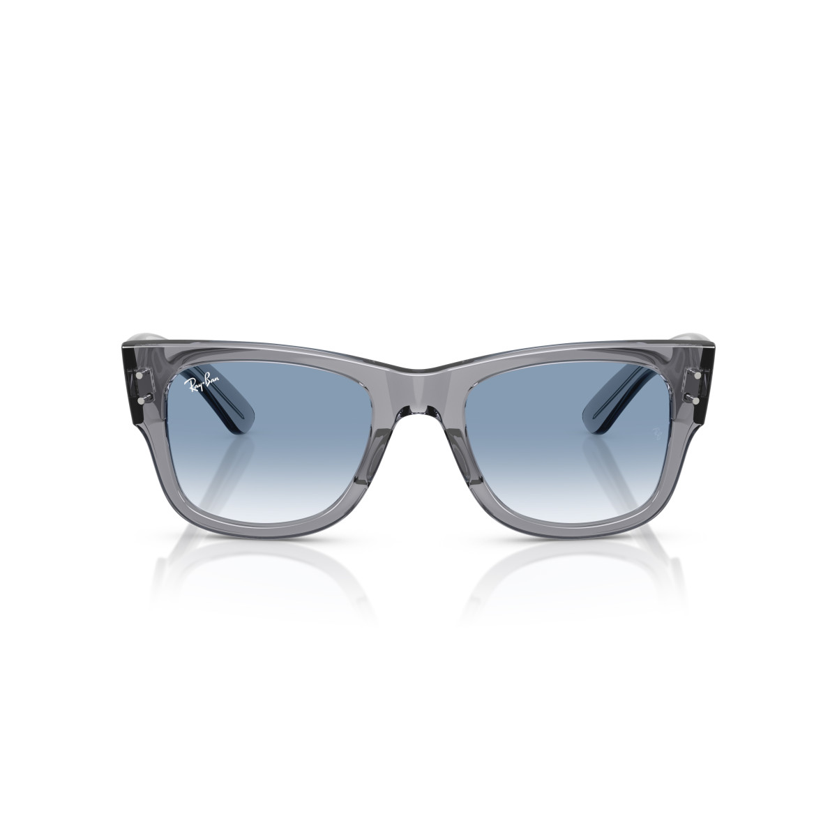 Ray-Ban Mega Wayfarer akiniai | Transparent Grey - Clear Gradient Blue