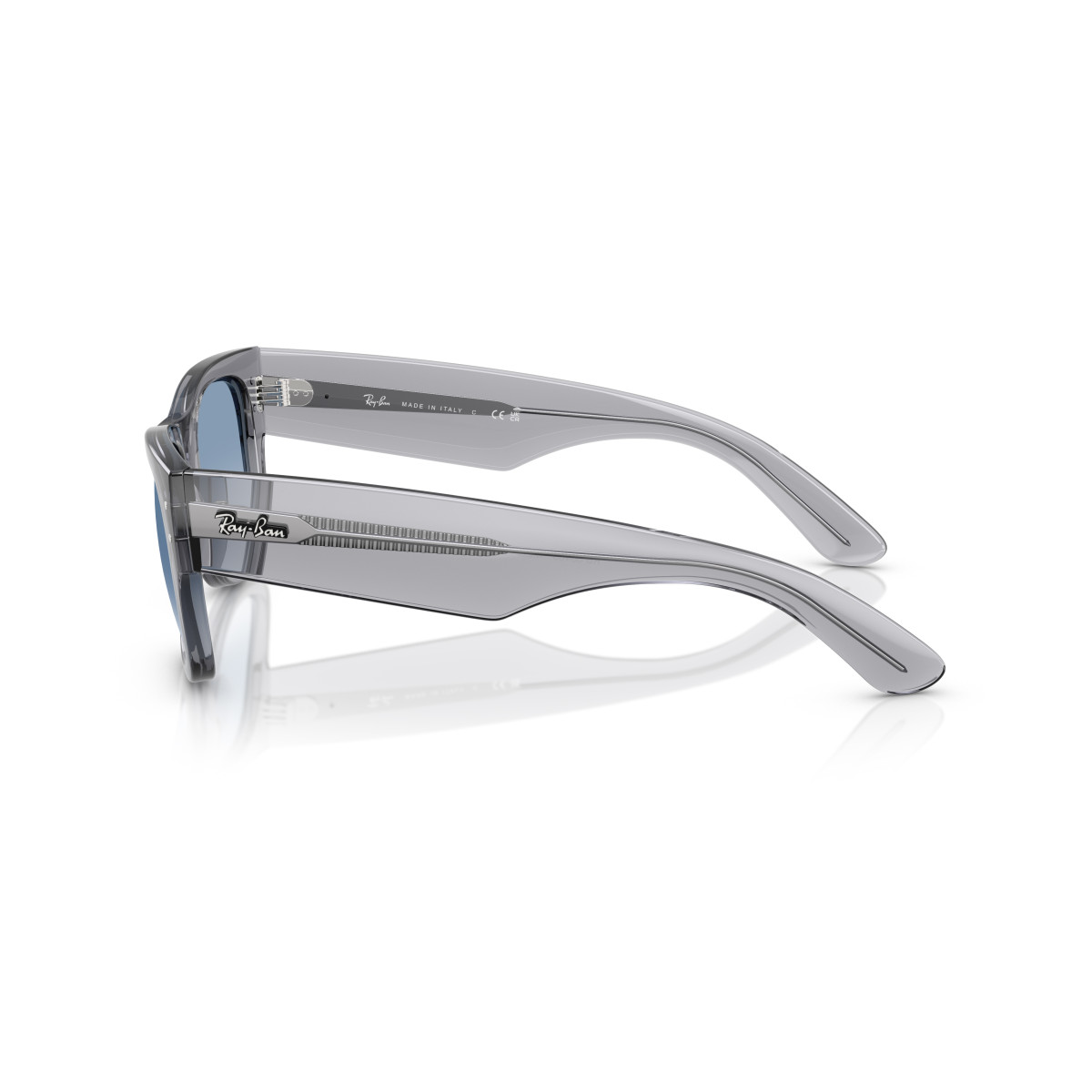 Ray-Ban Mega Wayfarer akiniai | Transparent Grey - Clear Gradient Blue