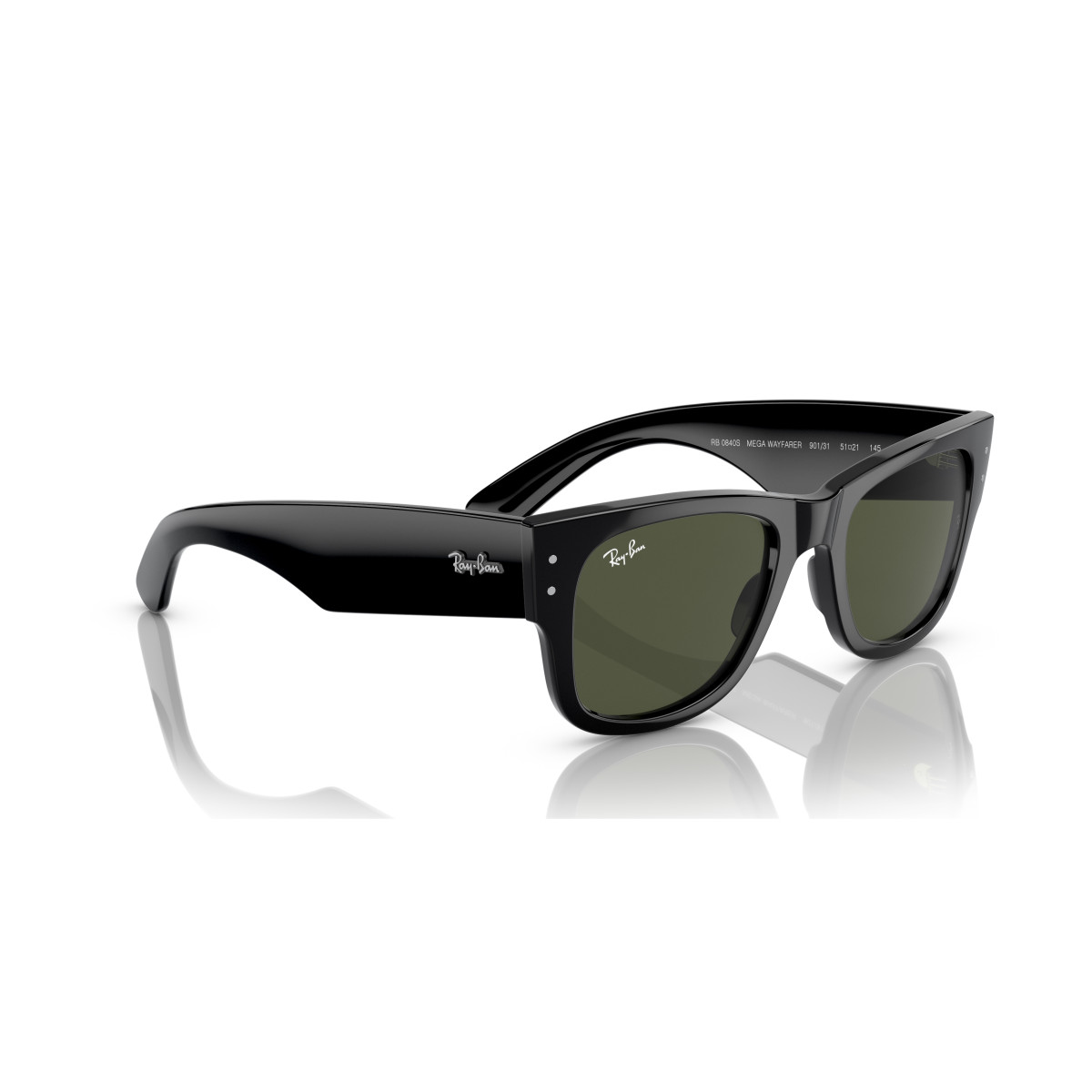 Ray-Ban Mega Wayfarer Sunglasses | Black - Green