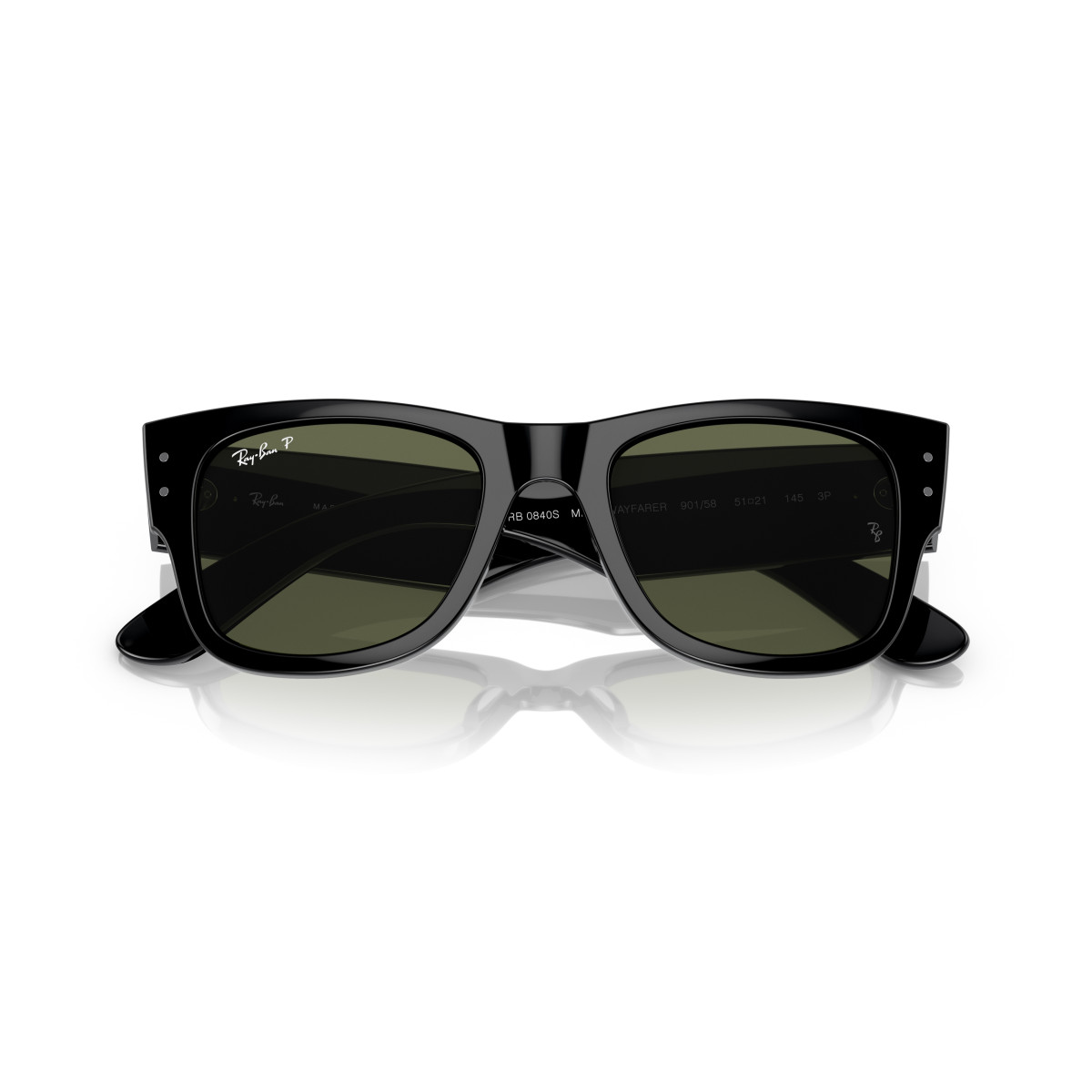 Ray-Ban Mega Wayfarer akiniai | Polarized | Black - Green