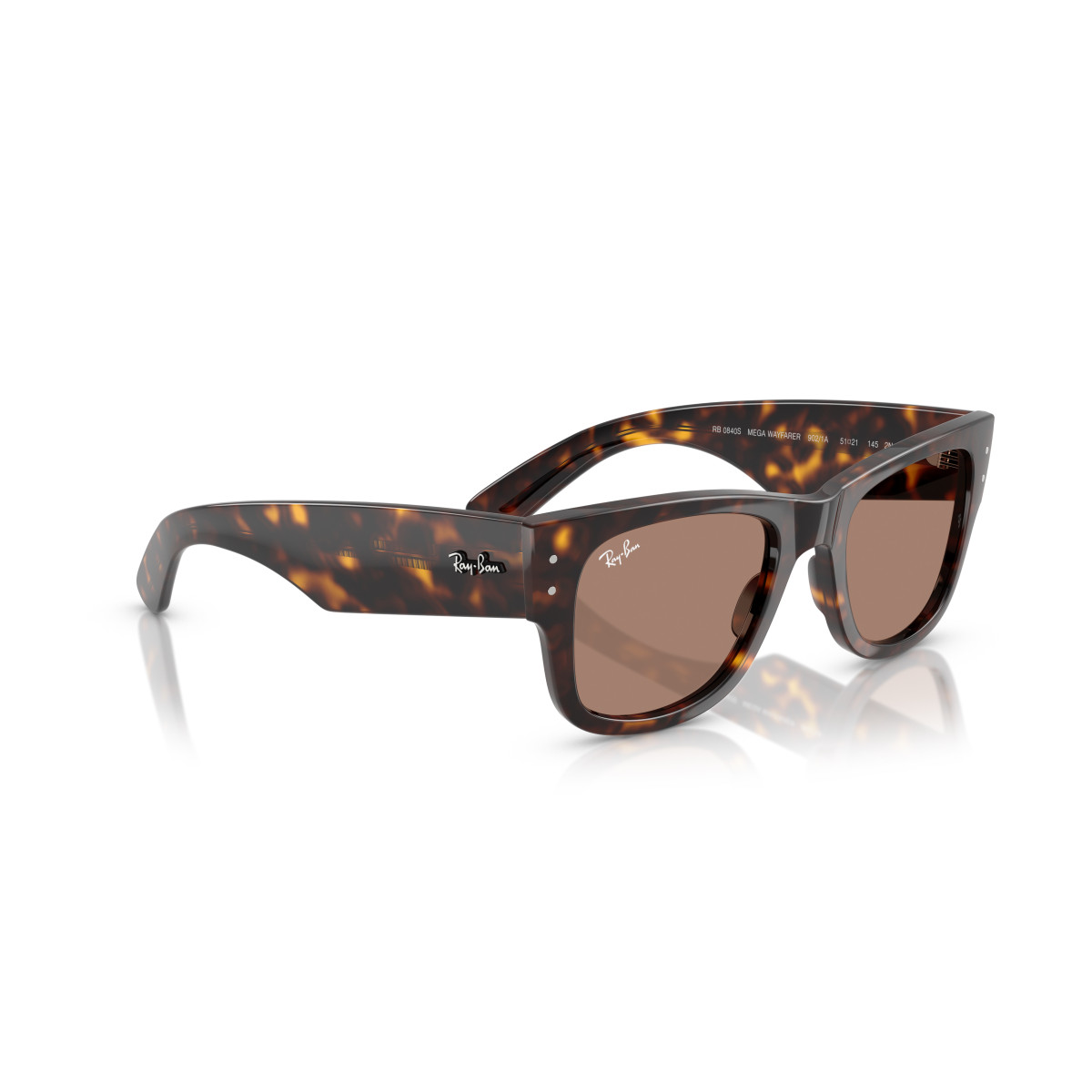 Ray-Ban Mega Wayfarer Sunglasses | Havana - Light Violet