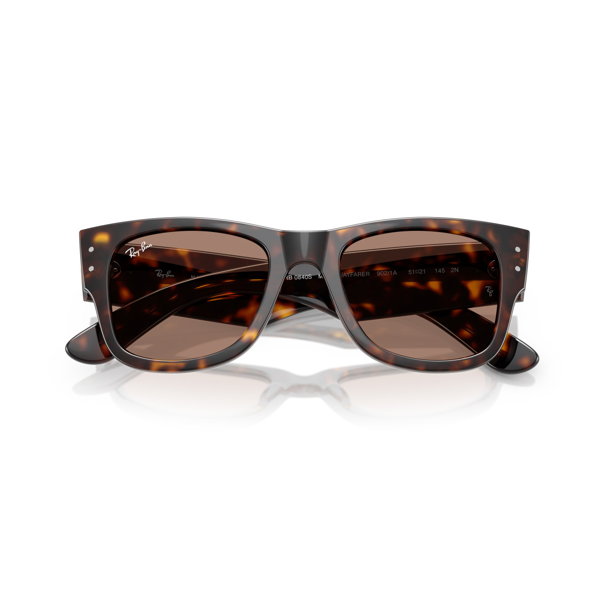 Ray-Ban Mega Wayfarer Sunglasses | Havana - Light Violet