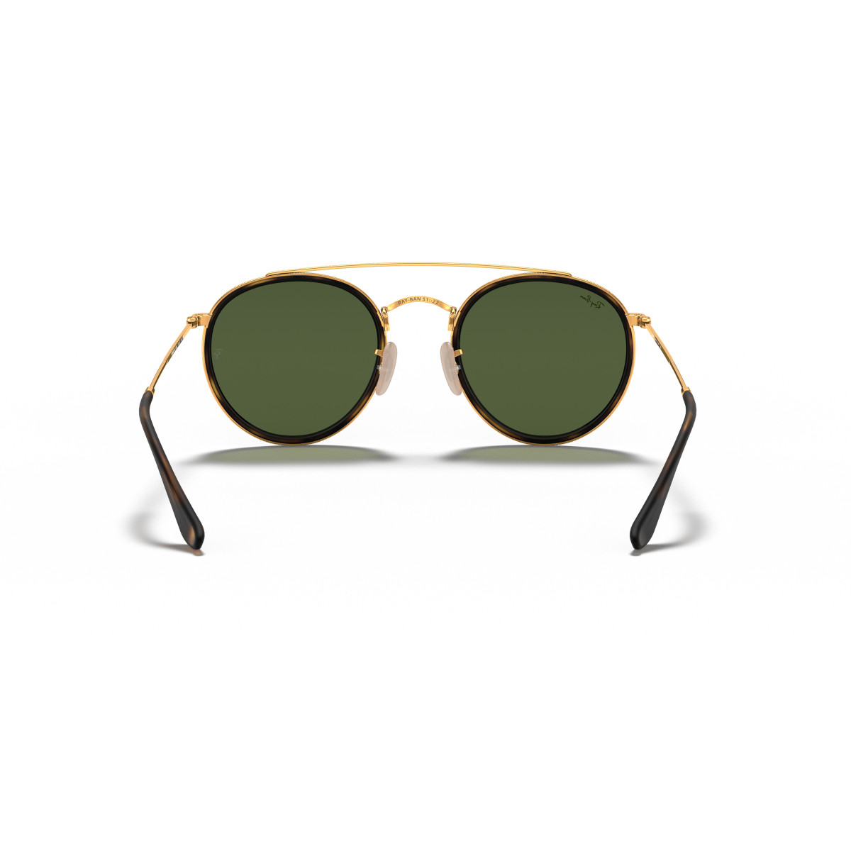 Ray-Ban Round Double Bridge akiniai | Arista Gold - G-15 Green