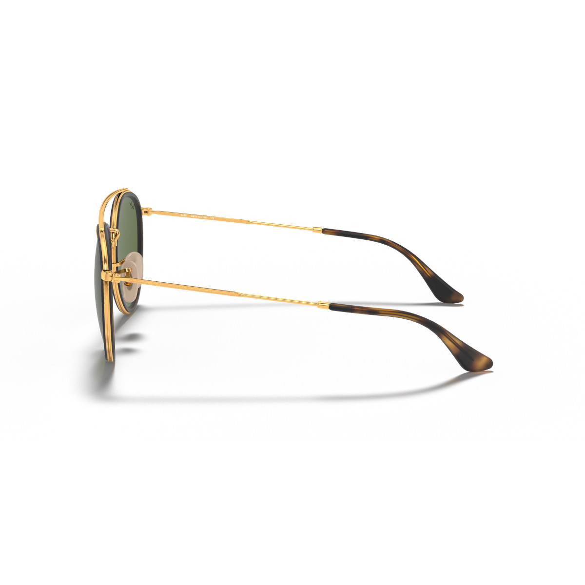 Ray-Ban Round Double Bridge akiniai | Arista Gold - G-15 Green