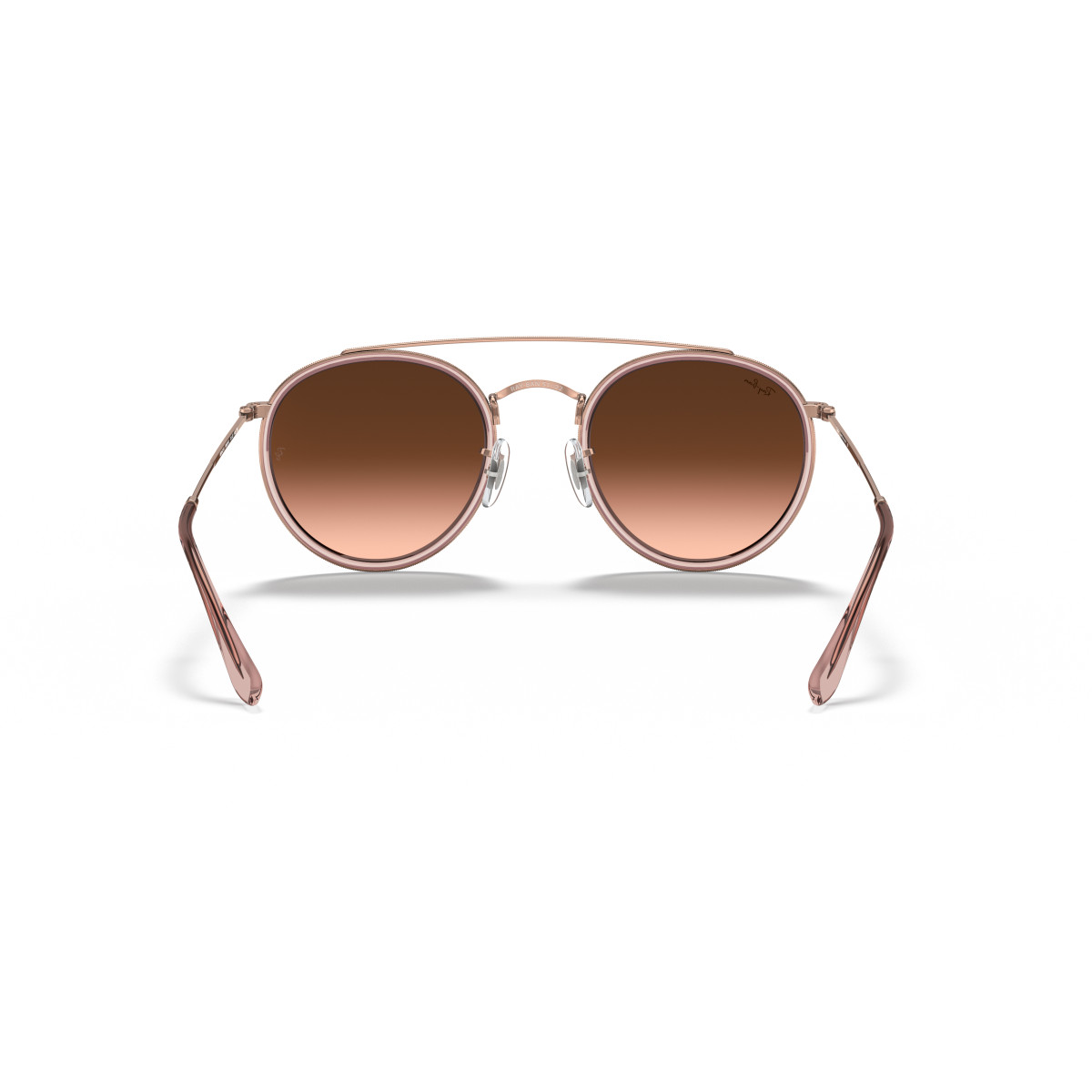 Ray-Ban Round Double Bridge akiniai | Copper - Brown Gradient