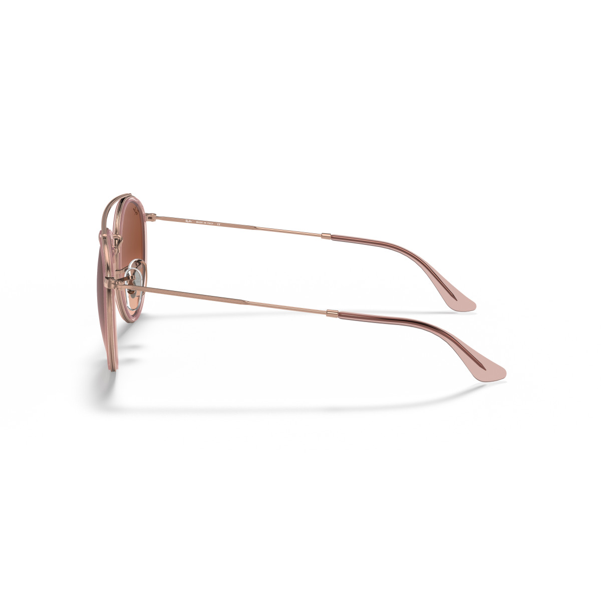 Ray-Ban Round Double Bridge akiniai | Copper - Brown Gradient
