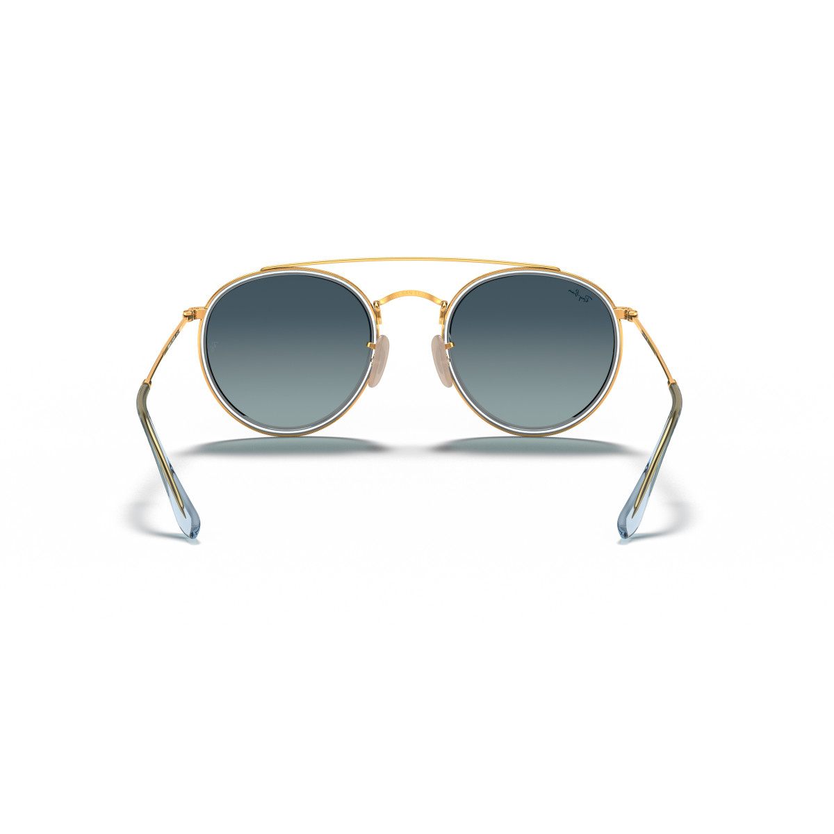 Ray-Ban Round Double Bridge akiniai | Arista Gold - Blue Gradient