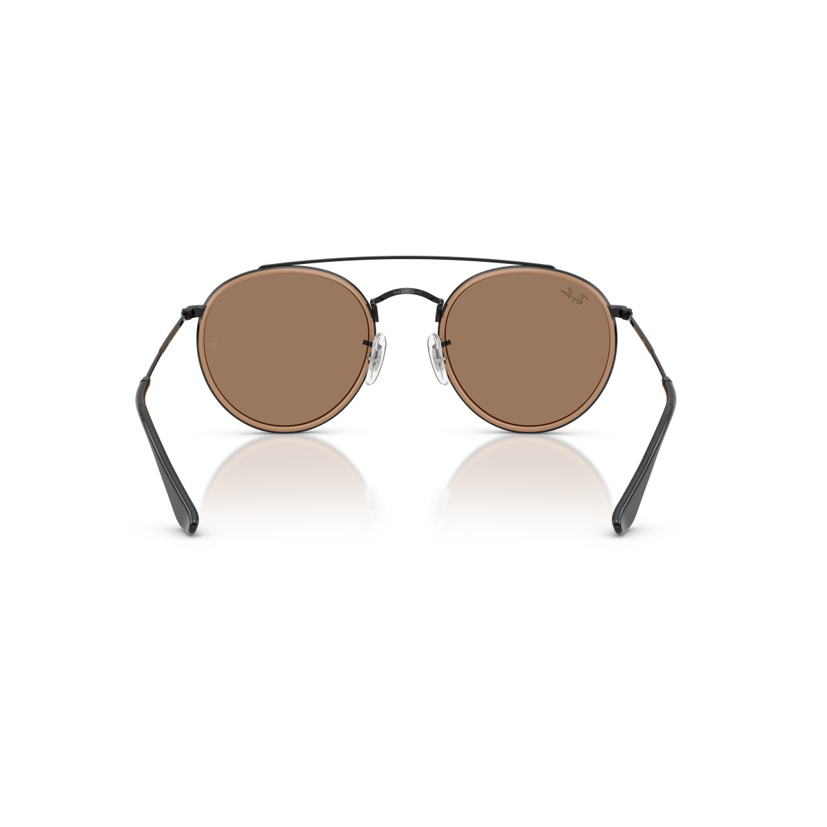 Ray-Ban Round Double Bridge akiniai | Black - Brown
