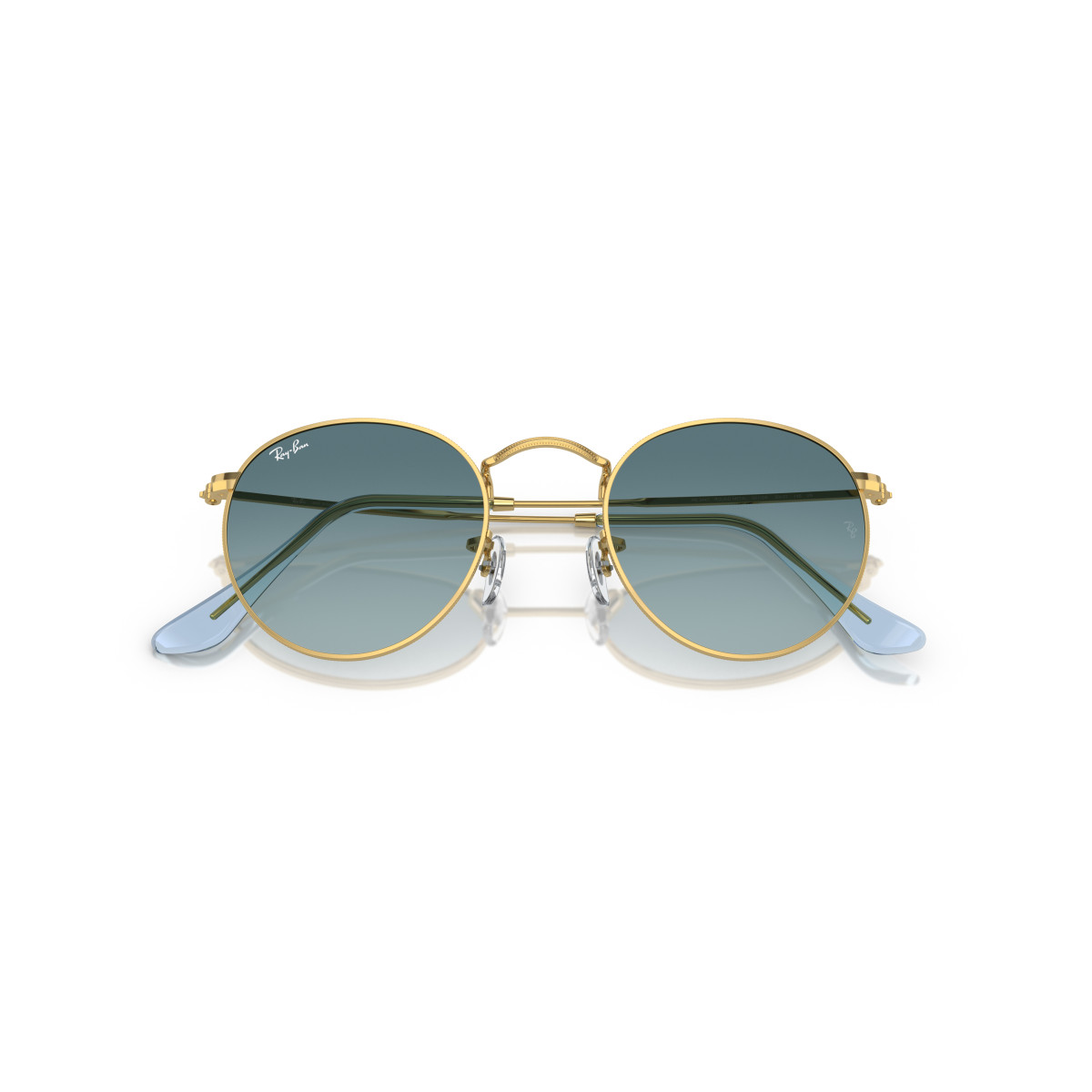 Ray-Ban Round Metal Small Sunglasses | Gold - Blue