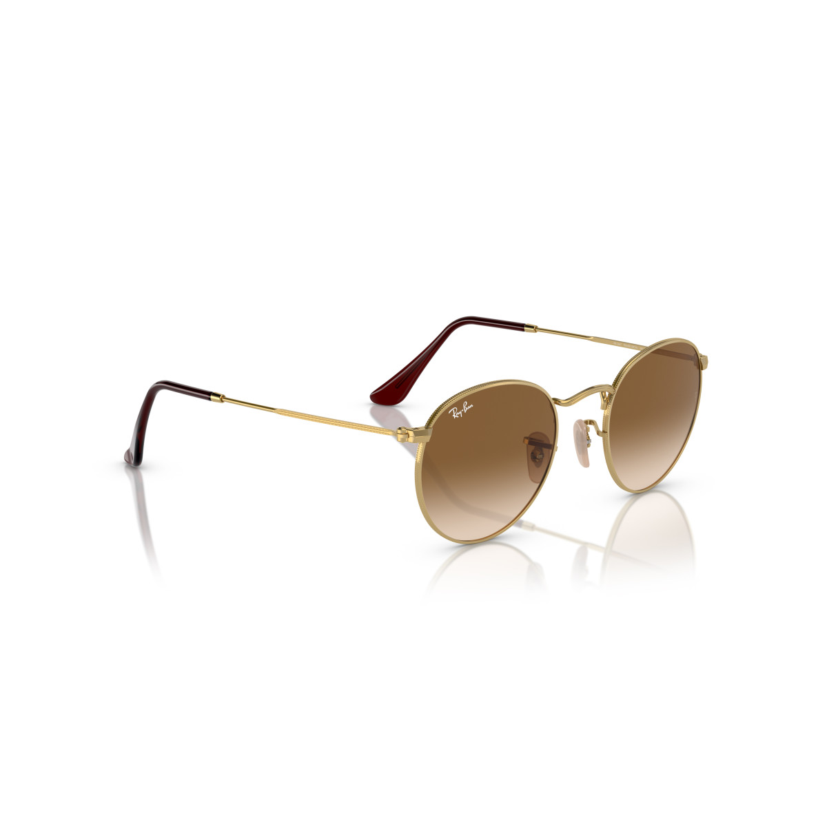 Ray-Ban Round Metal Small Sunglasses | Gold - Brown