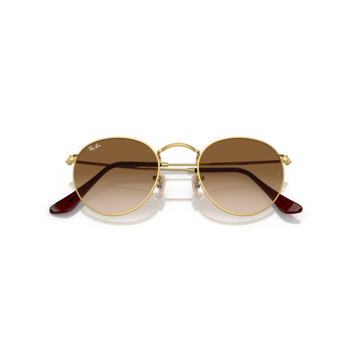 Ray-Ban Round Metal Small Sunglasses | Gold - Brown