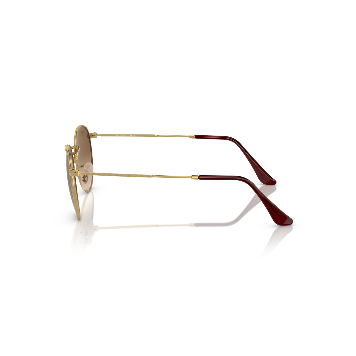 Ray-Ban Round Metal Small Sunglasses | Gold - Brown