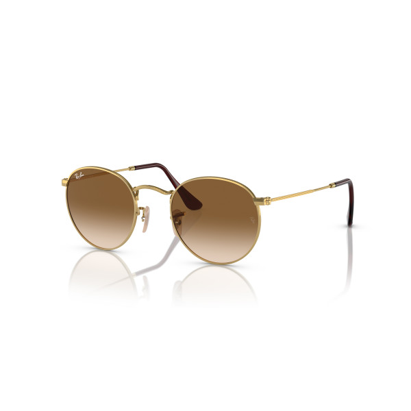 Ray-Ban Round Metal Small akiniai | Gold - Brown Ray-Ban Round Metal Small akiniai | Gold - Brown