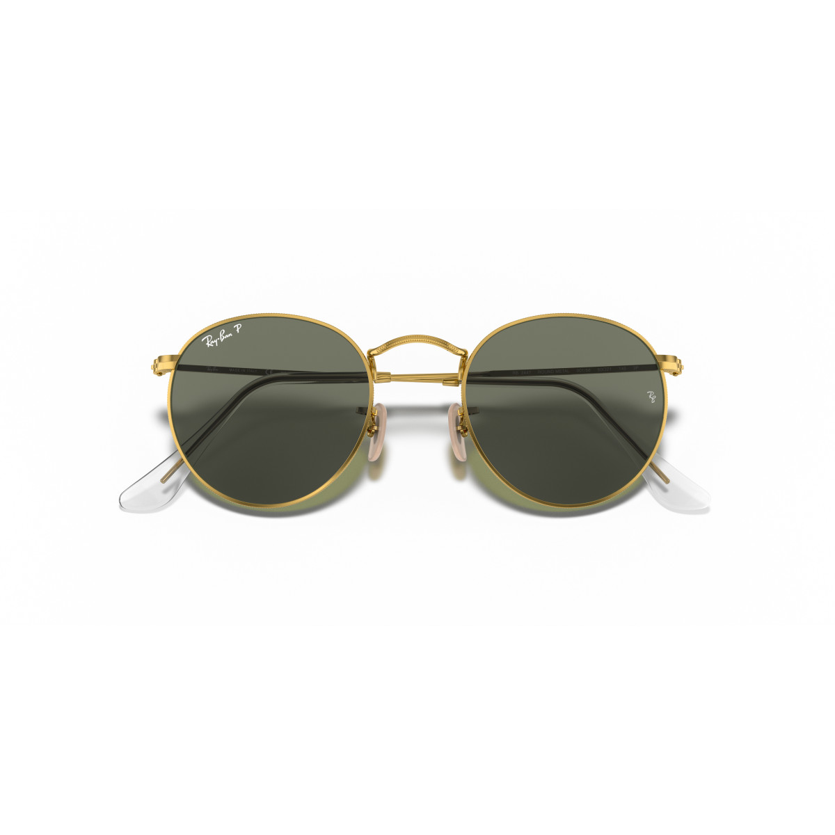 Ray-Ban Round Metal Small akiniai | Polarised | Arista Gold - G-15 Green