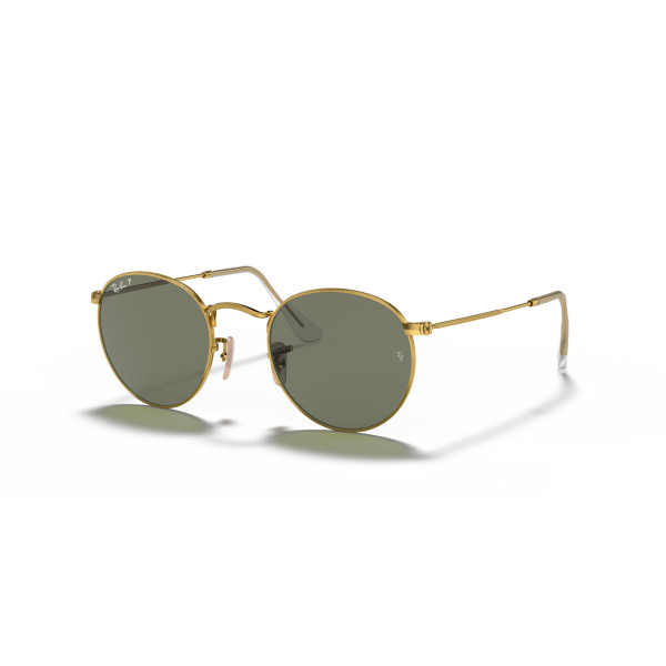 Ray-Ban Round Metal Small akiniai | Polarised | Arista Gold - G-15 Green