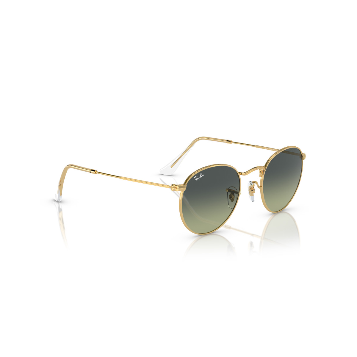 Ray-Ban Round Metal Small akiniai | Arista Gold - Green Vintage