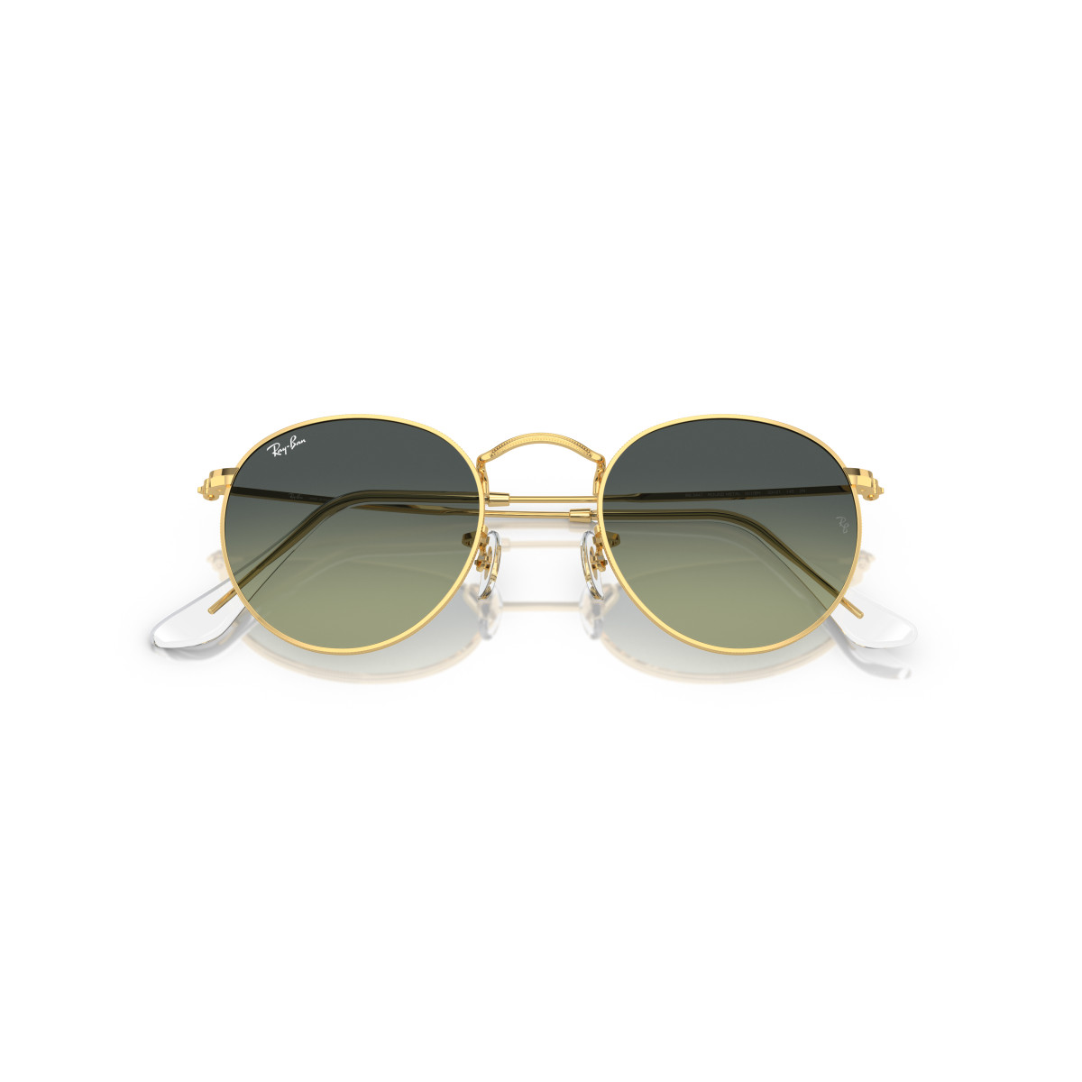 Ray-Ban Round Metal Small akiniai | Arista Gold - Green Vintage