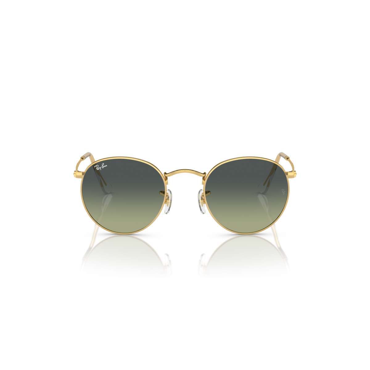 Ray-Ban Round Metal Small akiniai | Arista Gold - Green Vintage