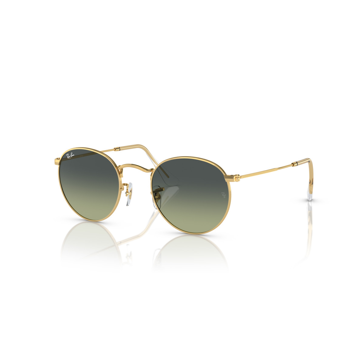 Ray-Ban Round Metal Small akiniai | Arista Gold - Green Vintage