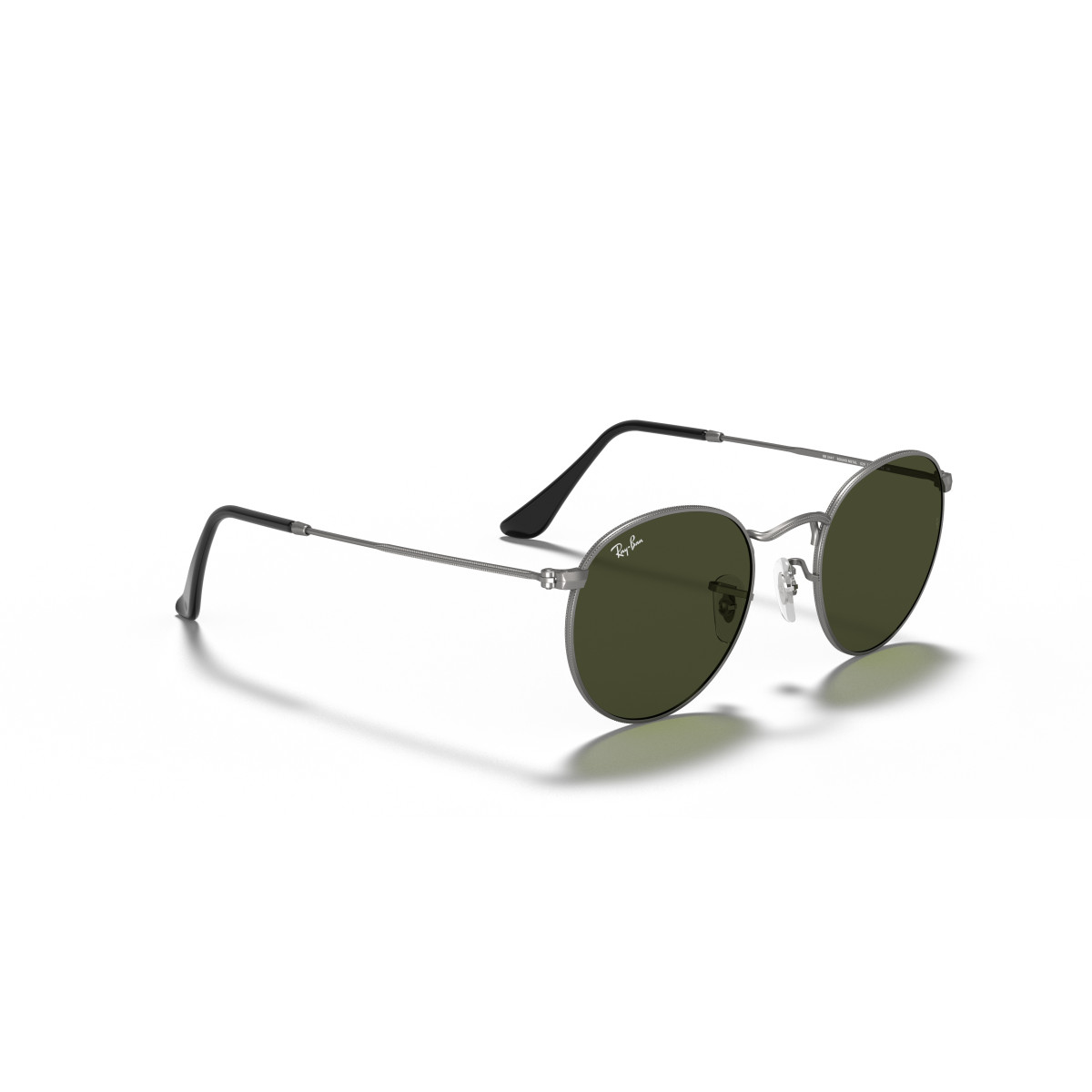 Ray-Ban Round Metal Small akiniai | Gunmetal - G-15 Green