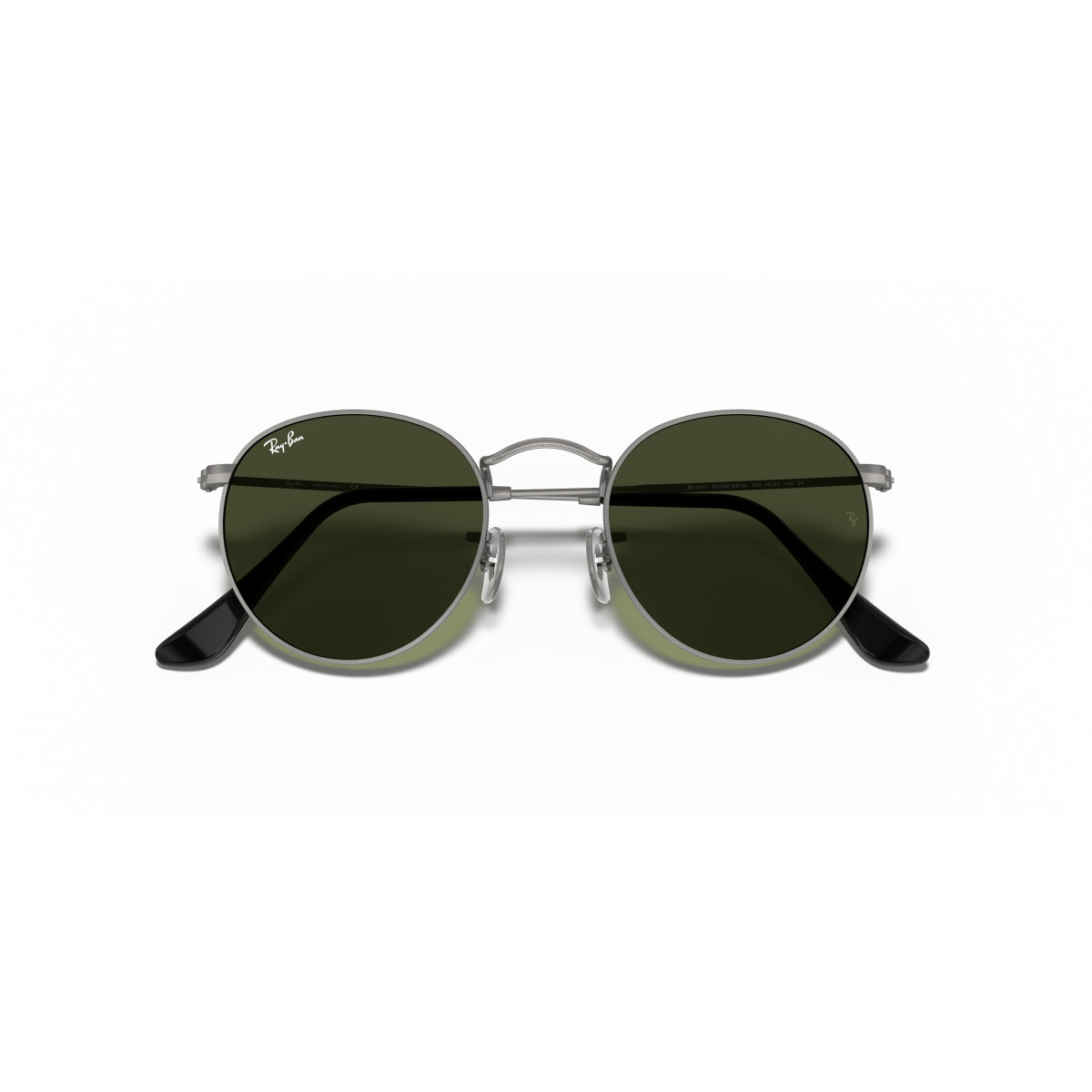 Ray-Ban Round Metal Small akiniai | Gunmetal - G-15 Green
